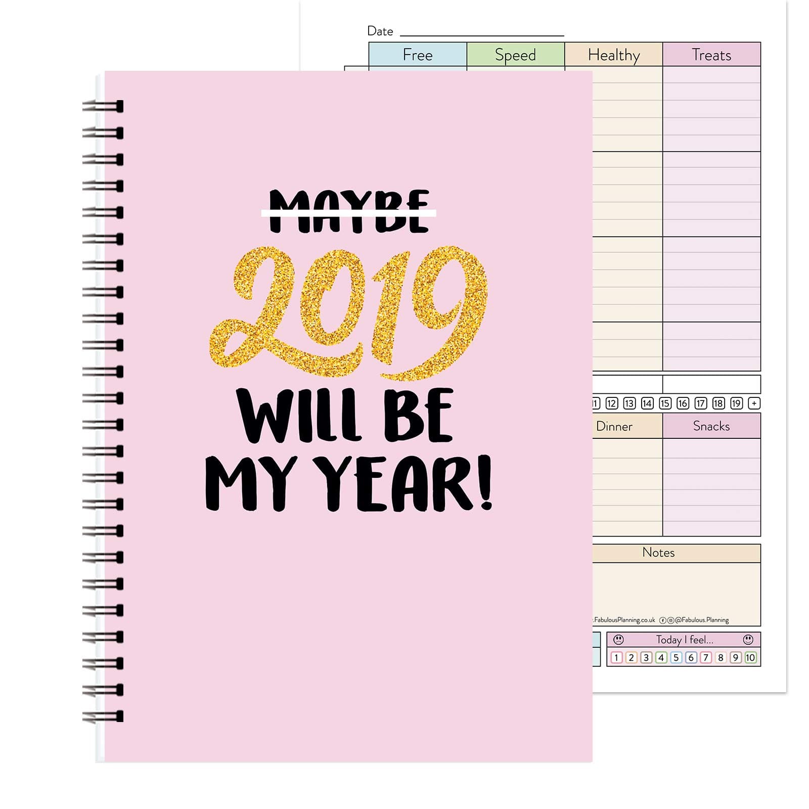 Tracker, Food Diary, Diet, Slimming World Compatible, 3 Month, Planner, Log, Book, 2019 [46]