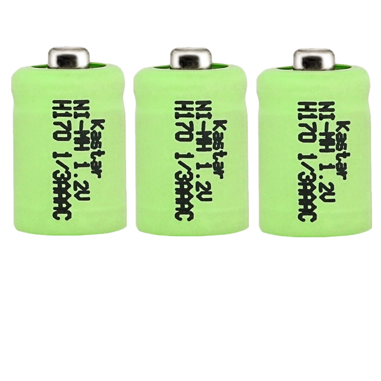 Kastar 3 Pack 1/3 AAA 170mAh Button Top NiMH Battery Replacement for Solar Lights Battery, Outdoor Solar Garden Art Light Battery, 1/3AAA-150NM-NT, GP-17AAAH, GP17AAAH, Sanyo N-50AAA, GP 1/3AAA-170NM