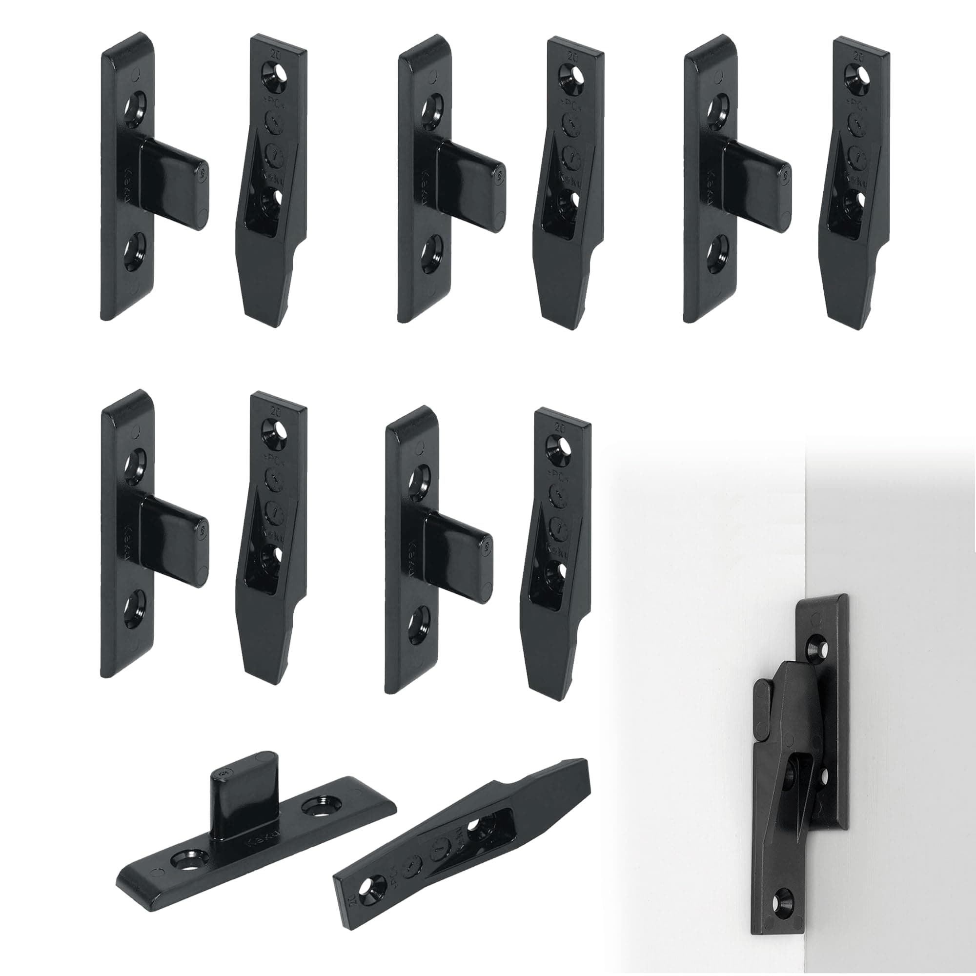 Bansusu 6 Pairs Bath Panel Clips Kickboard Clips Kick Board Plinth Clips Drop On/Hook On Push in Plinth Fasteners Fittings Press Fit Panel Clips
