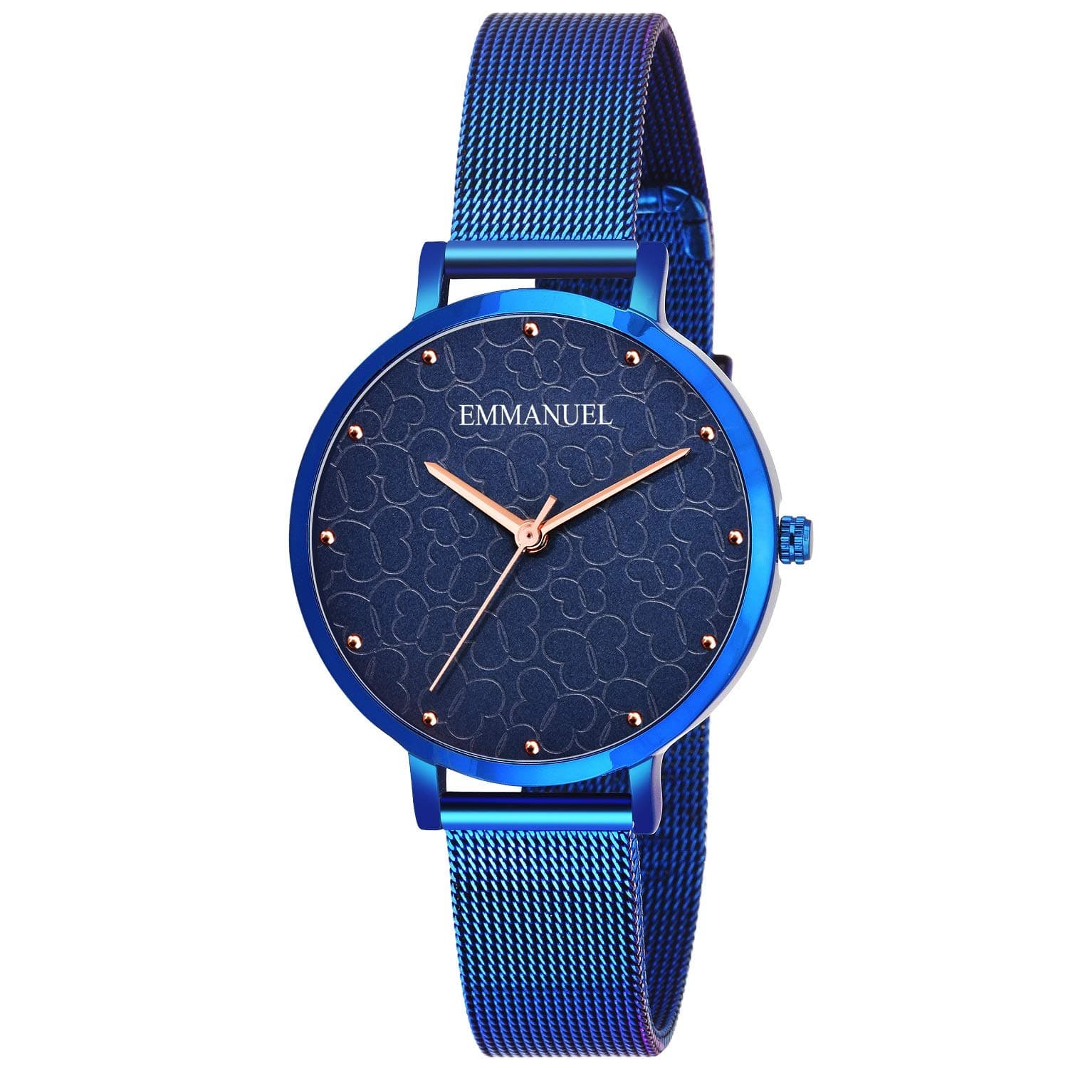 Emmanuel Analog Blue Dial Women's Watch-EM752020