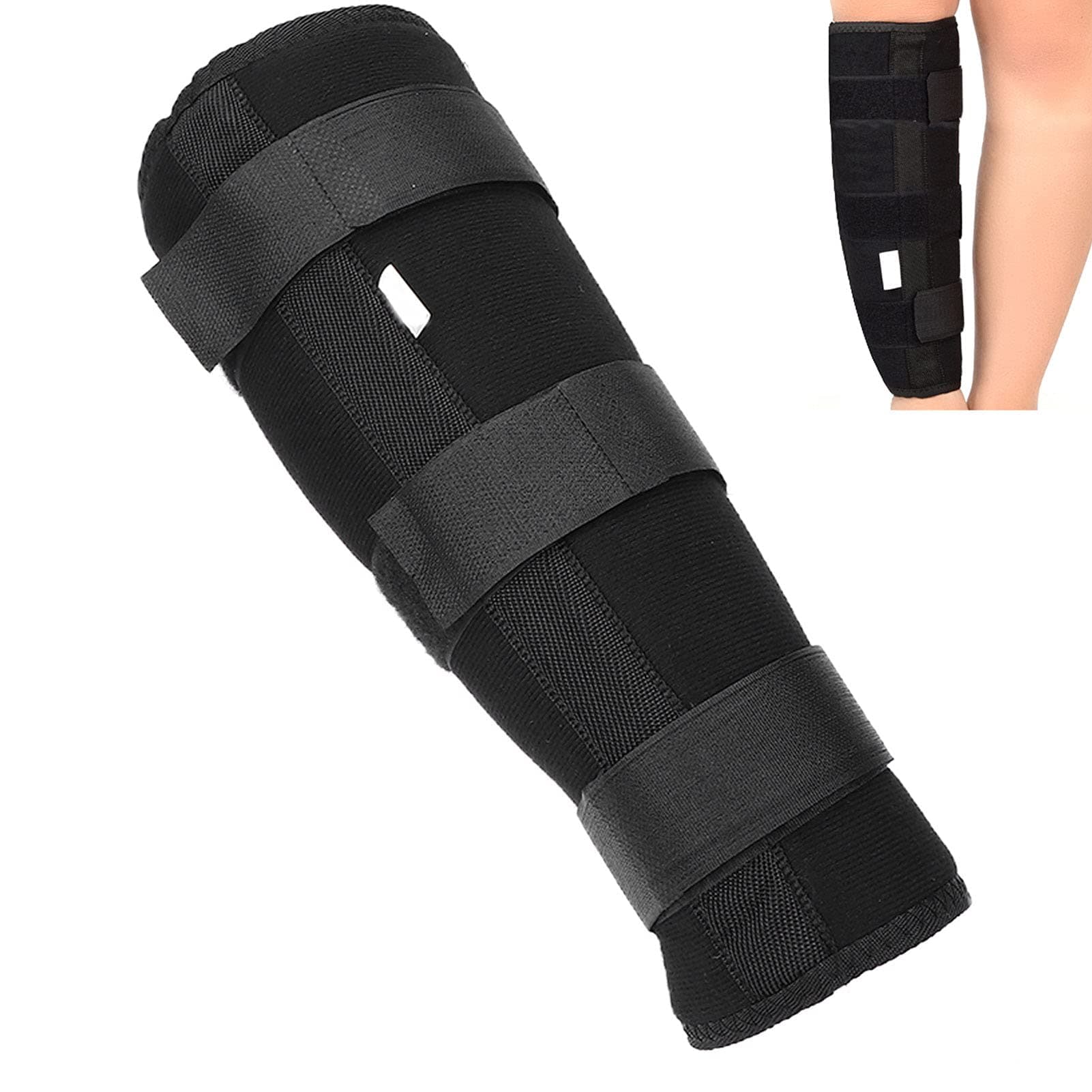 Calf Fixed Stabilizer, Comfortable Calf Support Strap Splint Tibia and Fibula Protector Shank Fracture Fixation Strap for Men and Women(M)