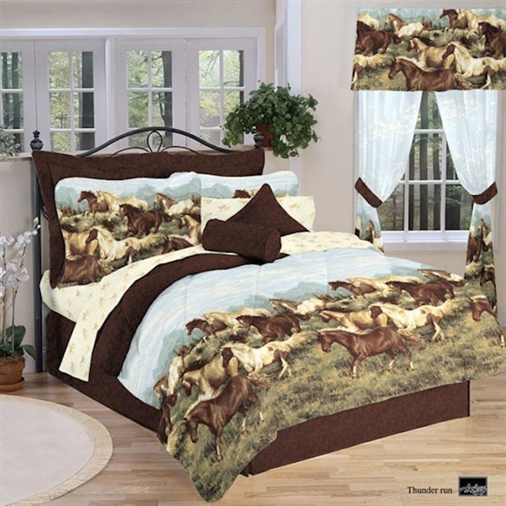 Thunder Run Horses Bed in a Bag Set, Queen