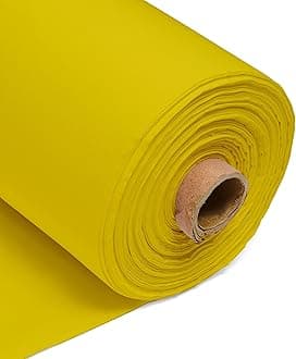 100% Cotton Fabric 60 Inch 150cm Wide 150GSM Material for Sewing, Dressmaking, Quilting, Curtain Linings, Pillowcases & Totes Fabric by The Half Metre by Discount Fabrics LTD(Sunshine Yellow, 0.5m)