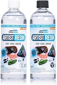 Artist Epoxy Resin - 32 Oz. Quart Kit with 1:1 Mix Ratio and UV Resistance - High-Gloss, Crystal-Clear Casting Formula for Artwork, Charms, Crafts, Jewelry, and Tumblers