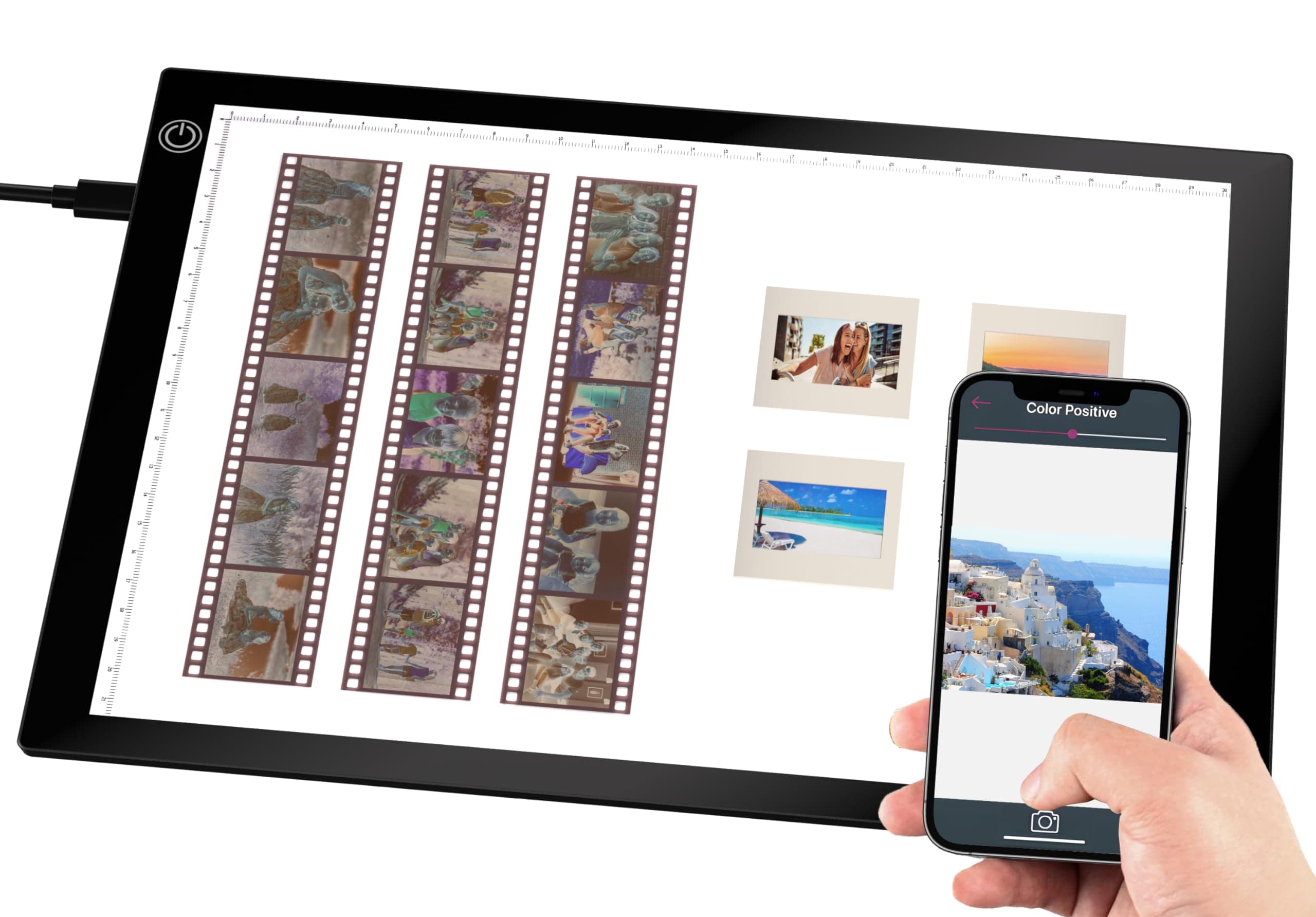 Eyesen Ultra-Thin A4 USB Powered Light Box for Slide & Negative Scanning, Tattoo Drawing, Artist Sketching