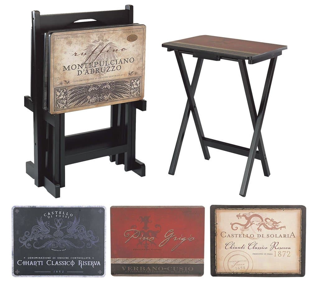 Cape Craftsmen TV Tray Set with Stand