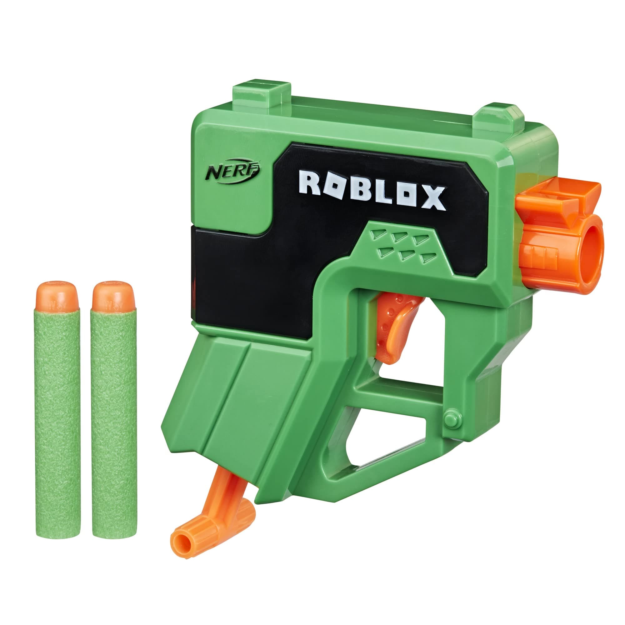 Nerf Roblox Phantom Forces: Boxy Buster Dart Blaster, Pull-Down Priming Handle, 2 Elite Darts, Code to Unlock in-Game Virtual Item