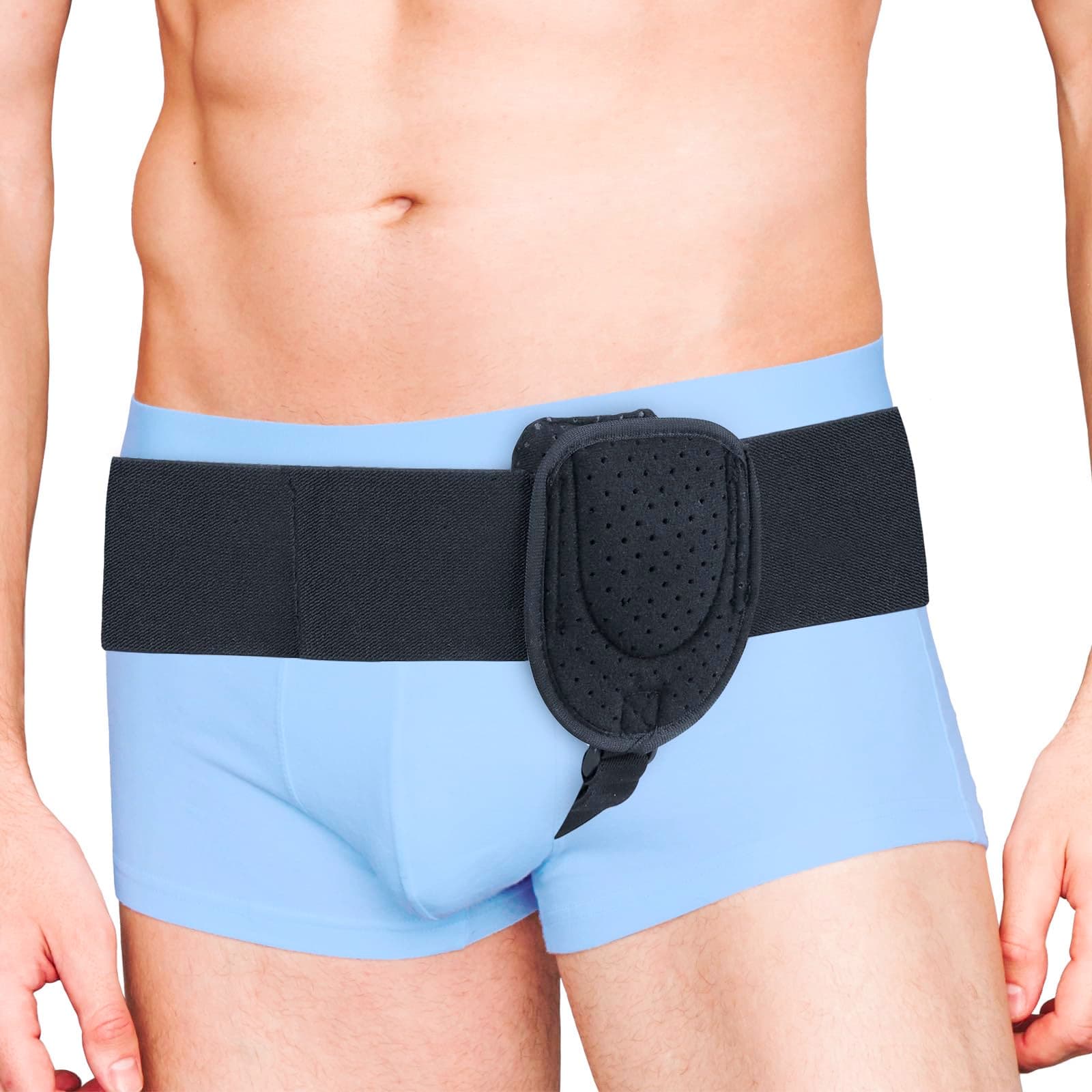 Adamson Inguinal Hernia Support Belt for Men I Fits Left or Right Side I Post Surgery Men and Womens Hernia Support Truss for Inguinal, Groin Hernias I Adjustable Waist Strap