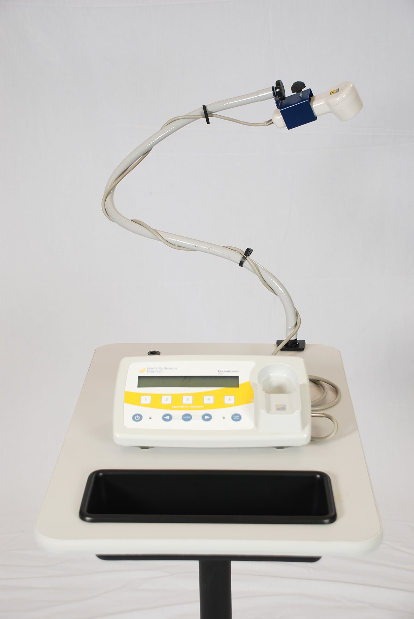 TerraQuant/MR4 Laser Therapy Wheeled Cart + Single MR4 Flex Arm w/Single Emitter Holder & C-Clamp (Laser System NOT Included) - Flex arm Compatible w/TerraQuant, MR4, MR5, Portable MRM Lasers