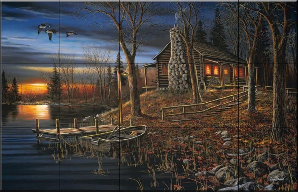 Ceramic Tile Mural - Complete Serenity - by Jim Hansel - Kitchen splashback / Bathroom shower