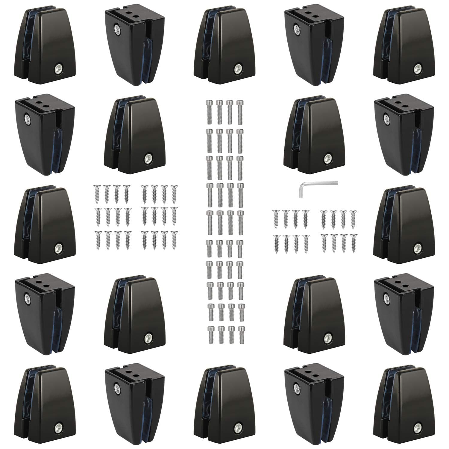 20 PCS Office Desk Partition Support Bracket,Desk Divider Clamp Brackets Shelf Clip Clamp Holder Screen Clip Holders,Desk Privacy Screen Clips Clamps Sneeze Guard Bracket Support 0-1/2" Panel
