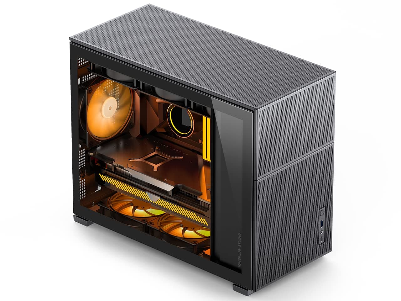 JONSBO D31 MESH Black Micro ATX Computer Case, MATX/ITX Mainboard/Support RTX 4090(335-400mm) GPU 360/280AIO,Power ATX/SFX: 100mm-220mm Multiple Tool-Free Design,Black