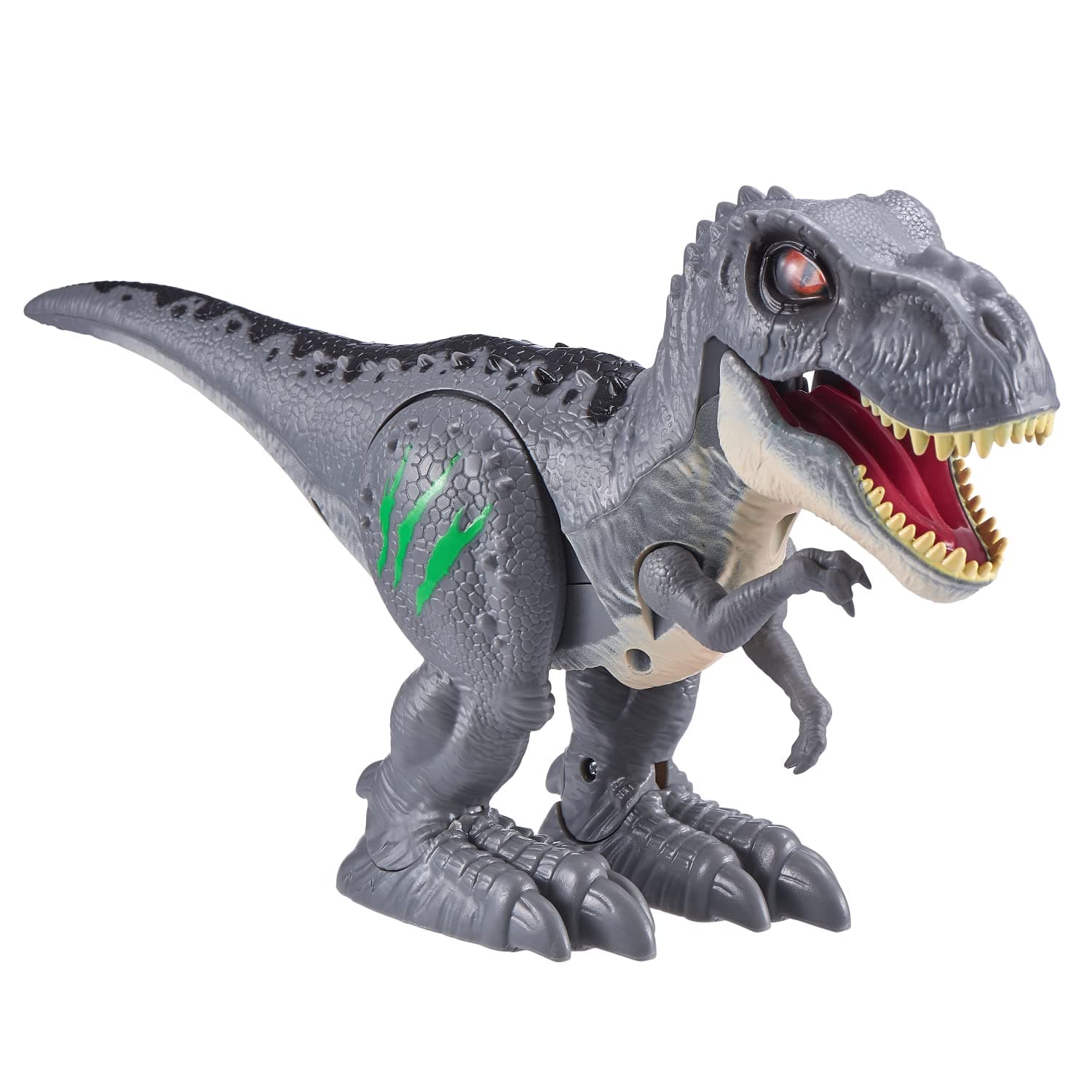 Attacking Grey T-Rex Battery-Powered Robotic Toy by Zuru, Dinosaur Toy, Gift for Boys 3 Years Old and Up