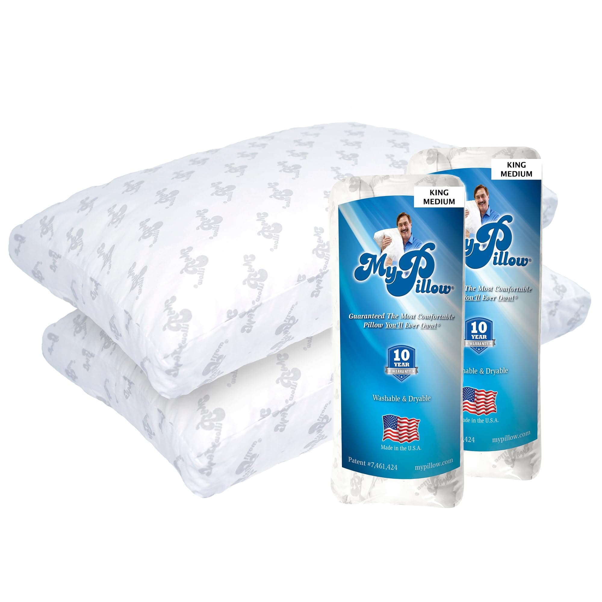 MyPillow Premium Bed Pillow 2 Pack [King, White]