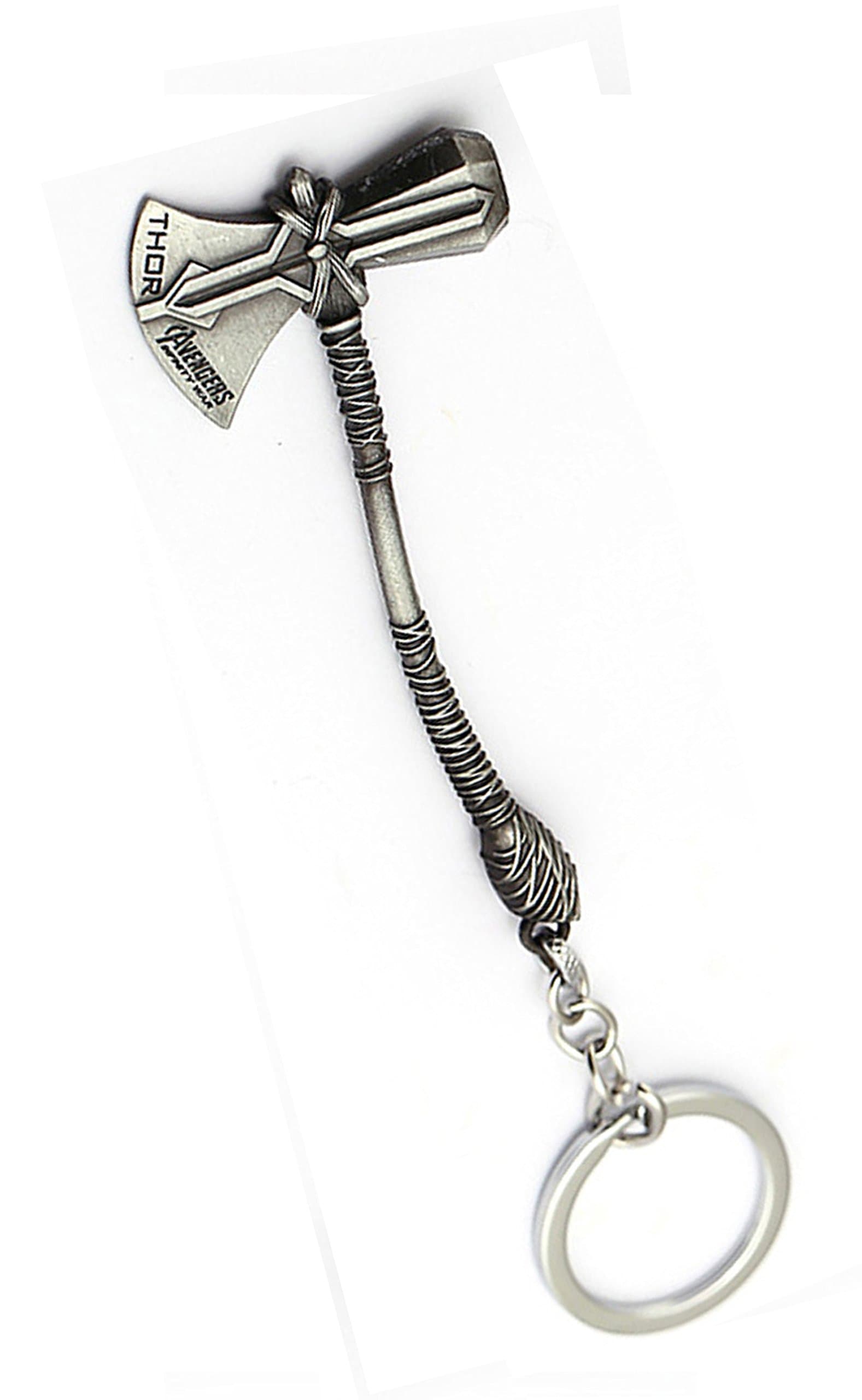 SOI Axe Design Superhero Metal Keychain (Silver)