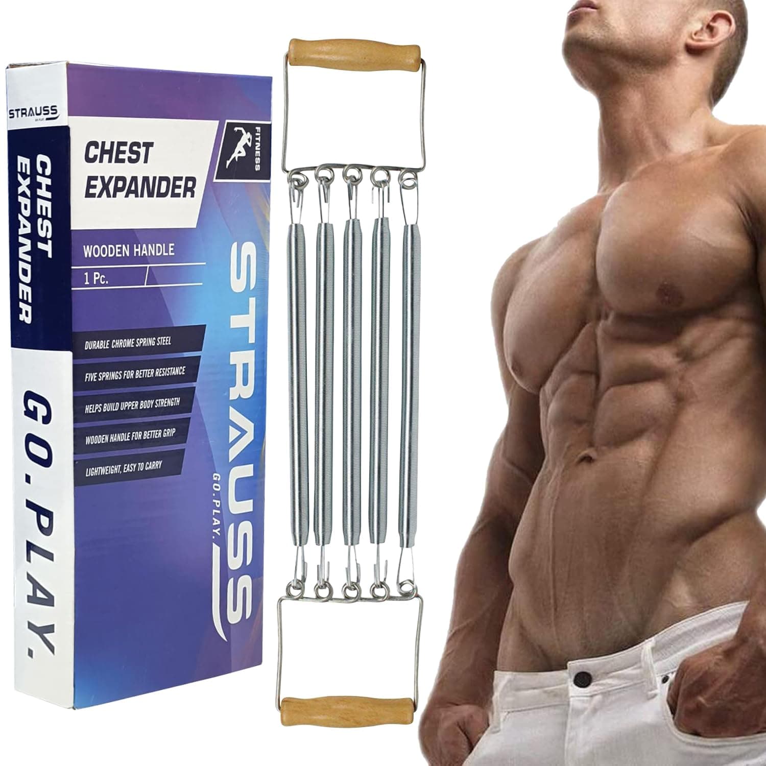 Strauss Chest Expander with 5 Springs