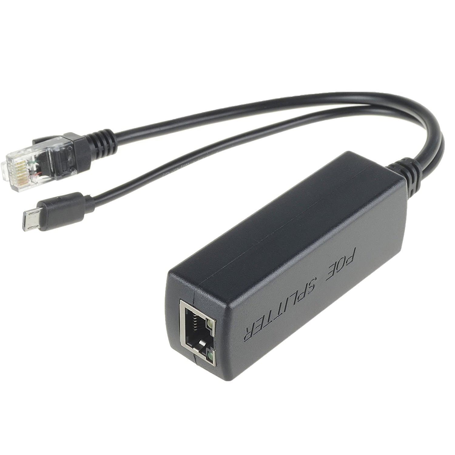 Gigabit Ethernet Active PoE Splitter 5V Micro USB for Raspberry Pi B B+ 2 3