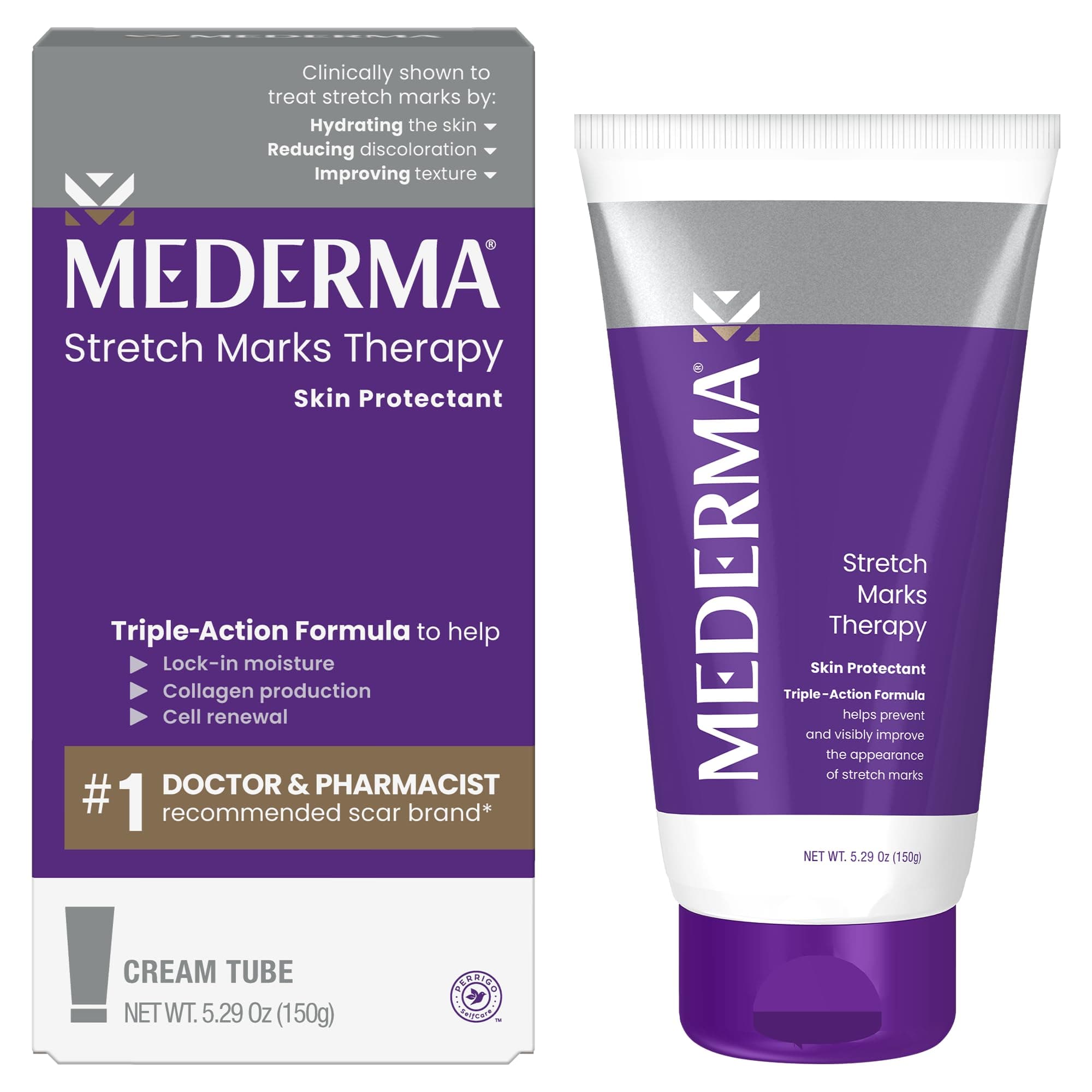 Stretch Marks Therapy Help Prevent and treat Stretch Marks 1 Doctor & Pharmacist Recommended Brand of Scar Treatment 5.29 oz 150g, Ivory, 150g - New Label