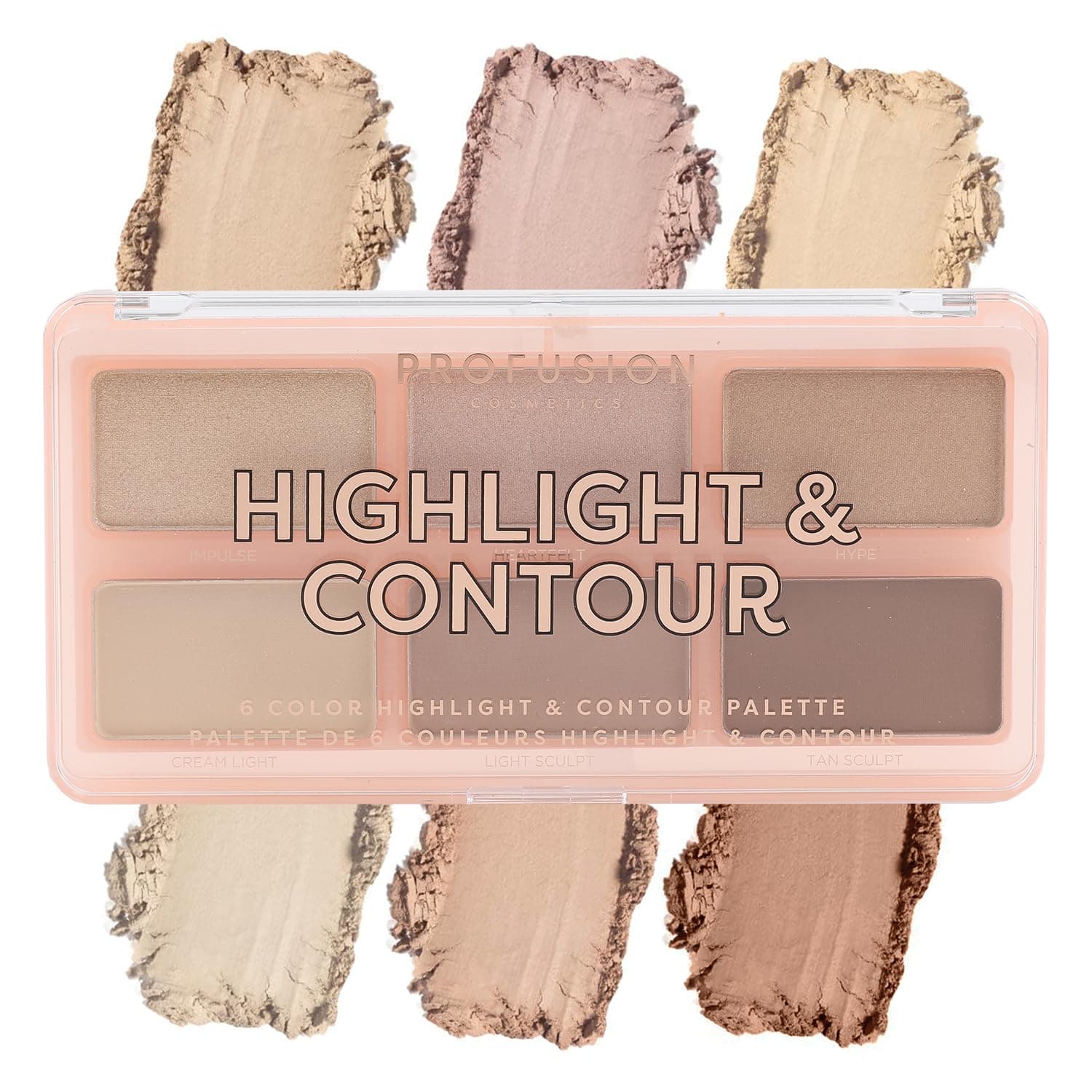 Profusion Cosmetics Highlight & Contour Pallete - Light Medium (buildable and blendable contour shades perfect to define your natural features)