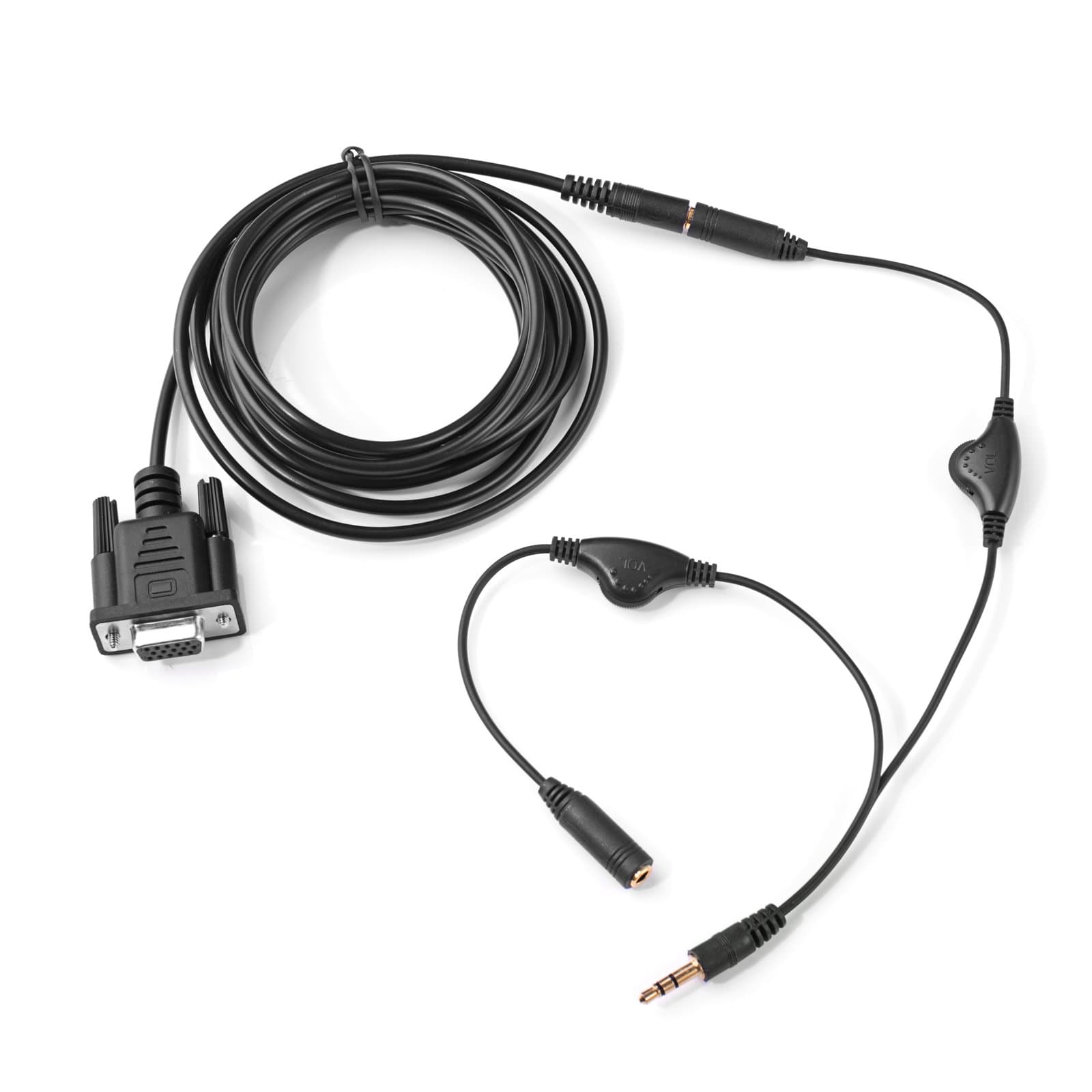 10 Feet Bypass Cable for Logitech Z2300 Z-2300 Computer Speaker Control Pod with 6 Inch 3.5mm Jack Extension Cable (2 Volume Control)