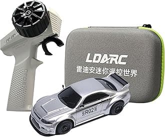 RC Cars LDARC 1/64 Mini Sports Car 2.4GHz Remote Control Full Scale RTR Kit with Portable Storage Bag,Model Car Gifts Suitable for Birthdays and Christmas(Silver)