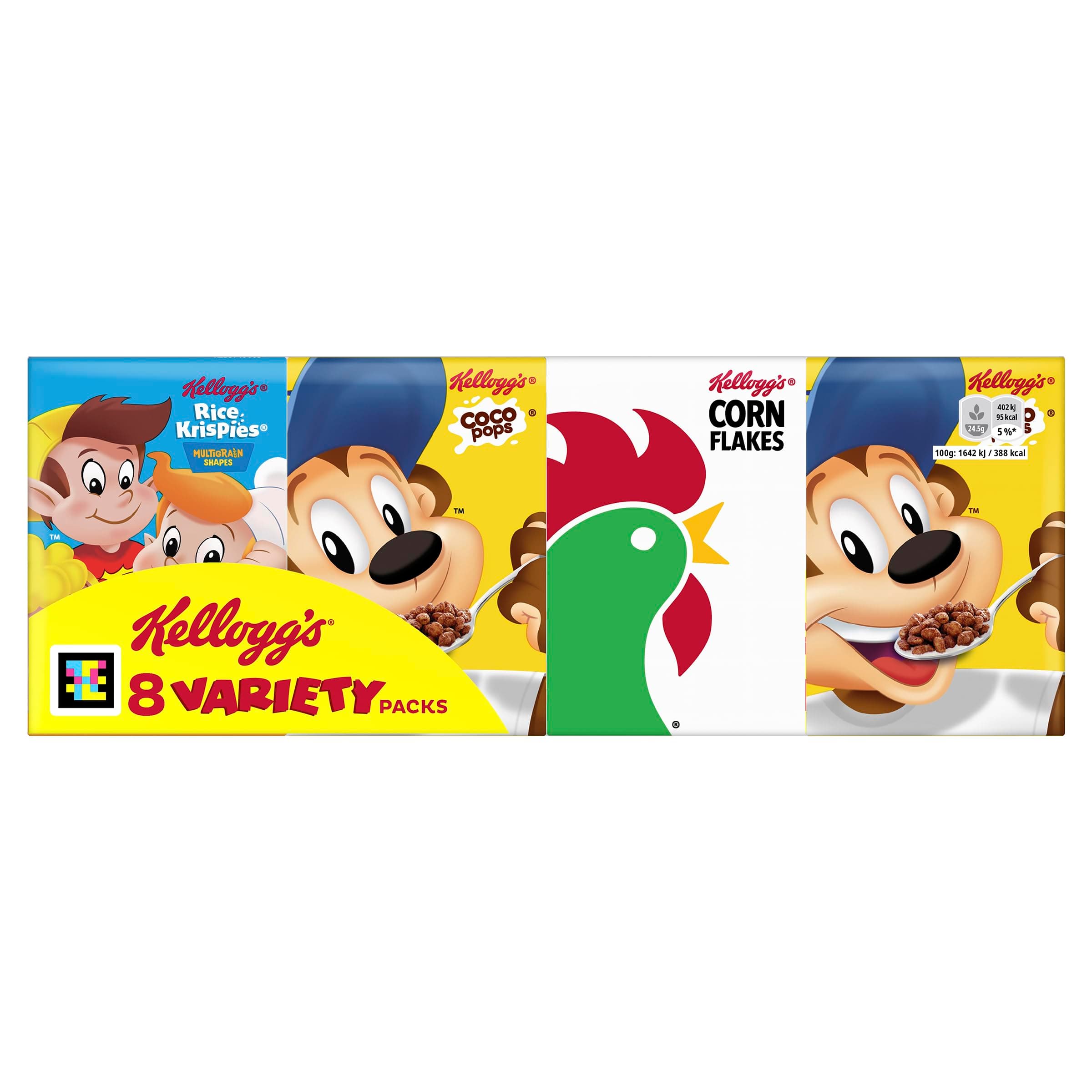 Kellogg's Breakfast Cereal Variety Pack Boxes, 196g