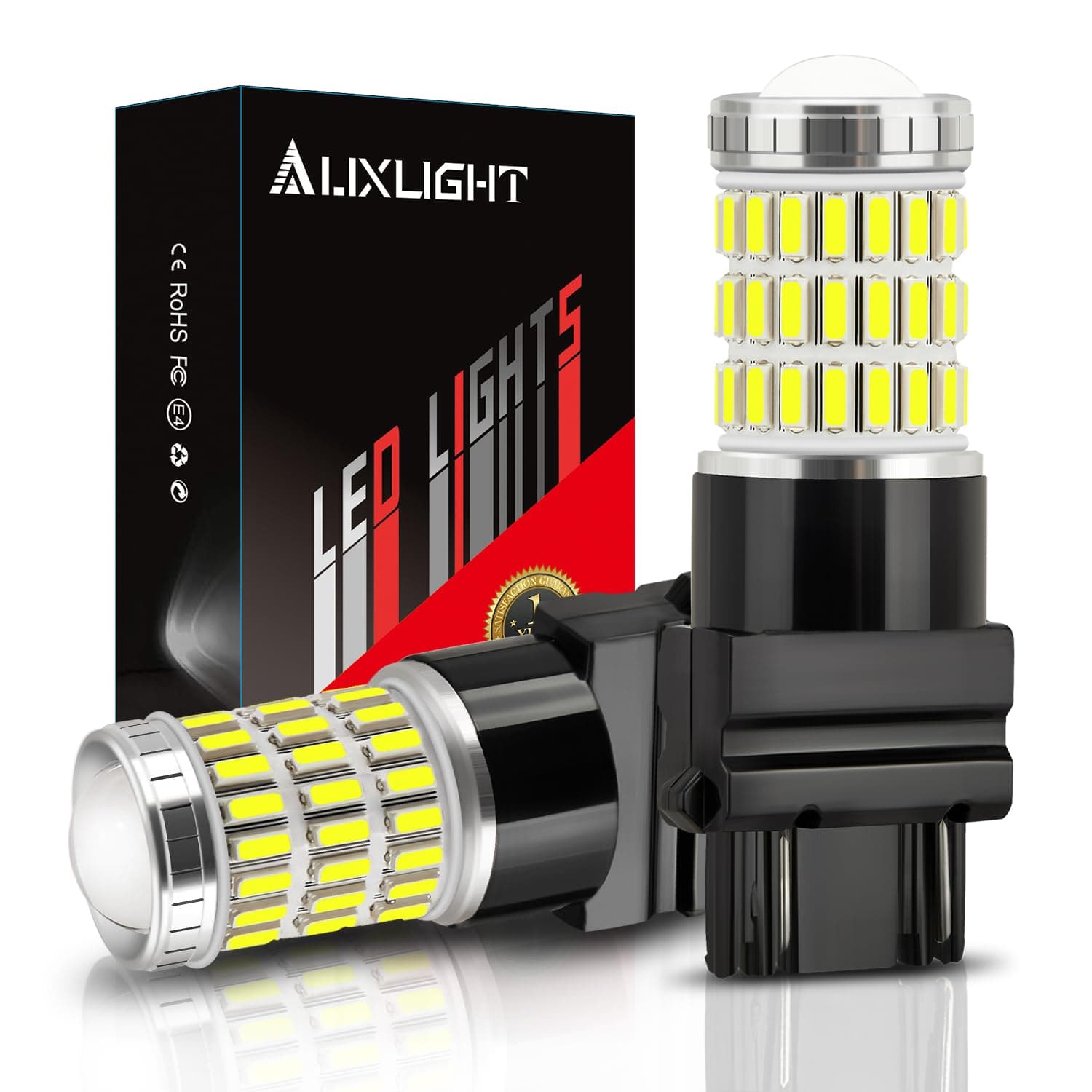 3157 3156 3057 4157 3157K LED Bulbs Xenon White, Ultra Bright 60-SMD LED Replacement for Back Up/Reverse Lights, Brake/Tail Lights, Turn Signal/Parking or Running Lights (Pack of 2)