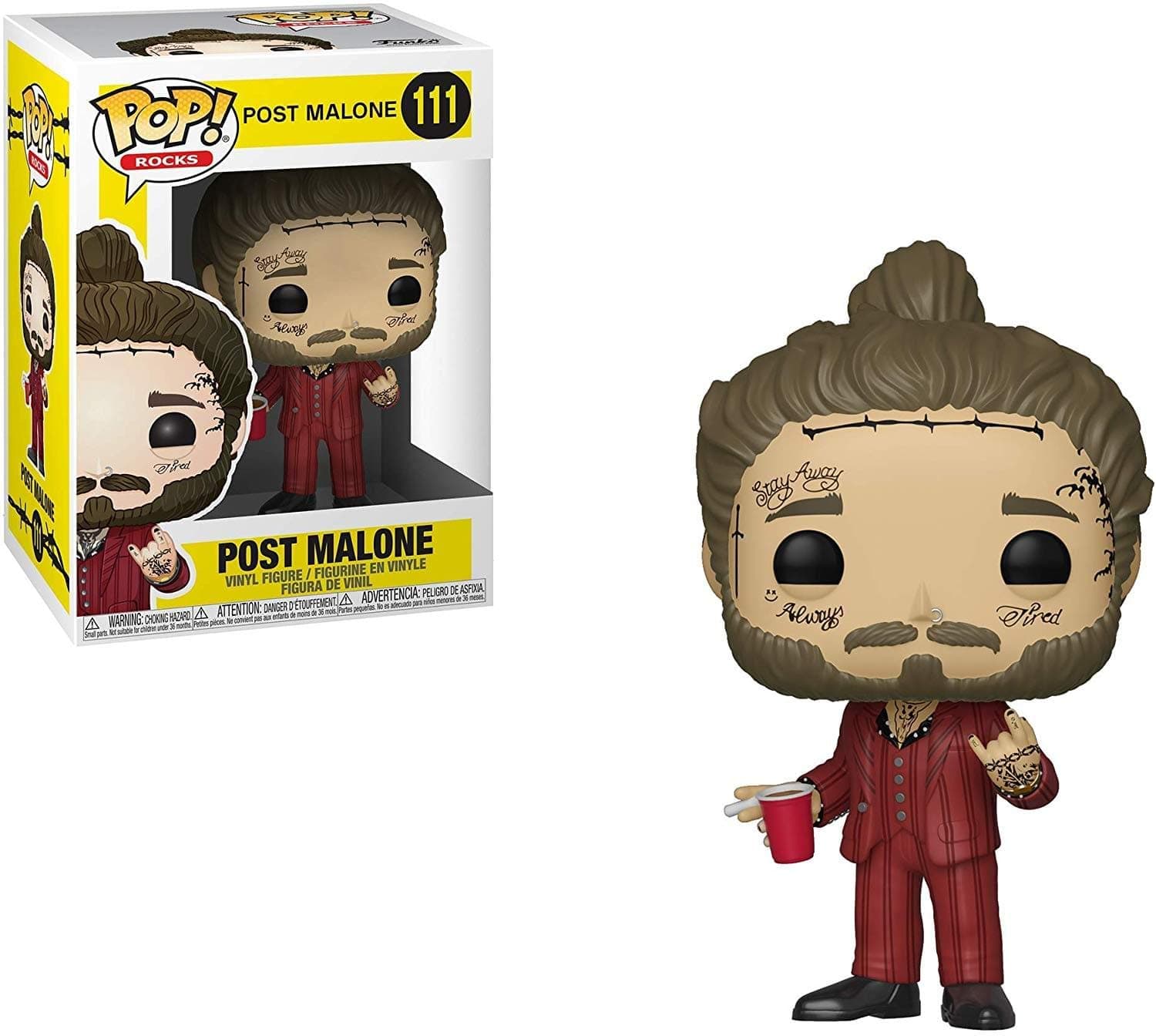Pop! Rocks: Post Malone - Post Malone includes Collectible Figure, Multicolor