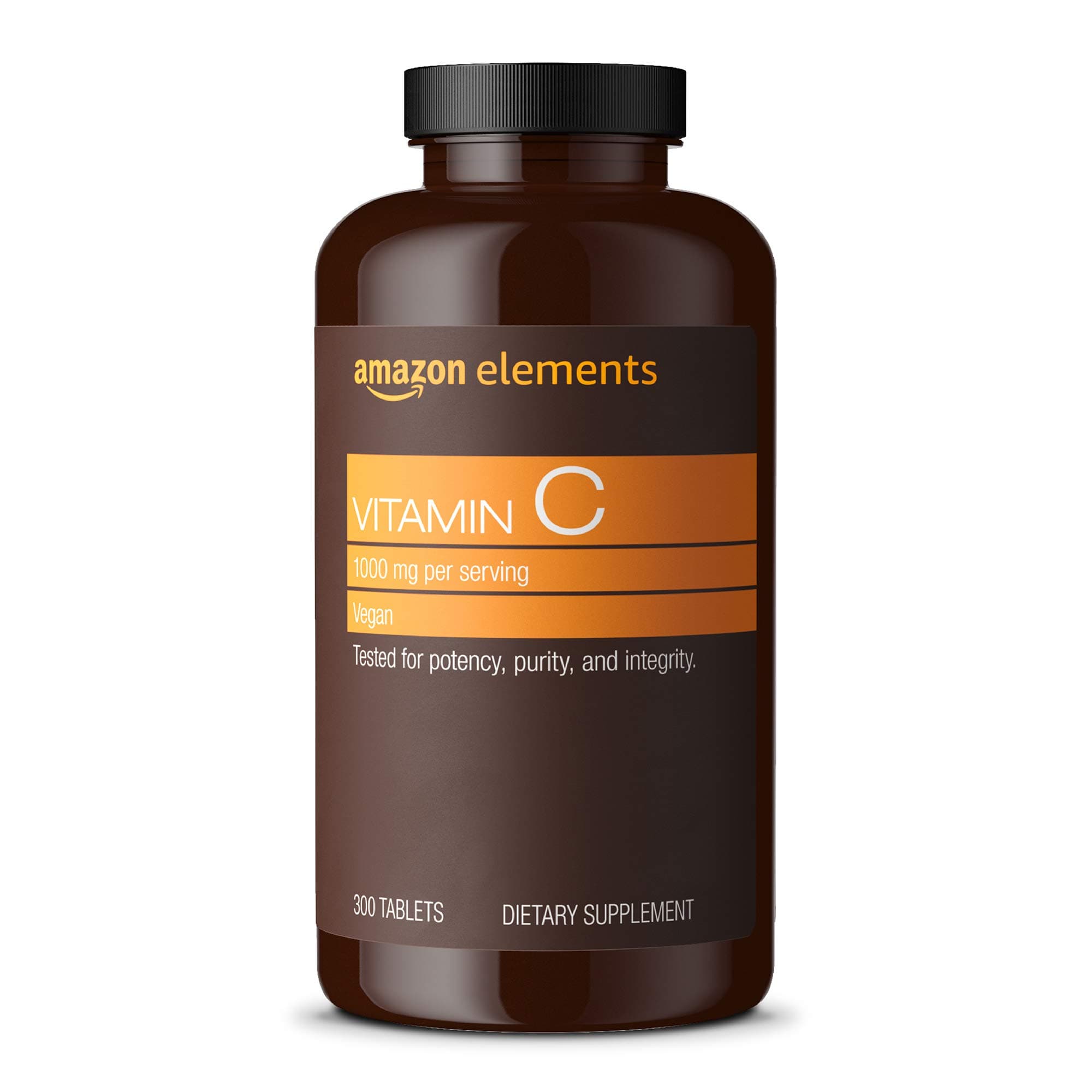 Amazon Elements Vitamin C, 1000mg, Vegan, Supports Healthy Immune System, 300 Tablets