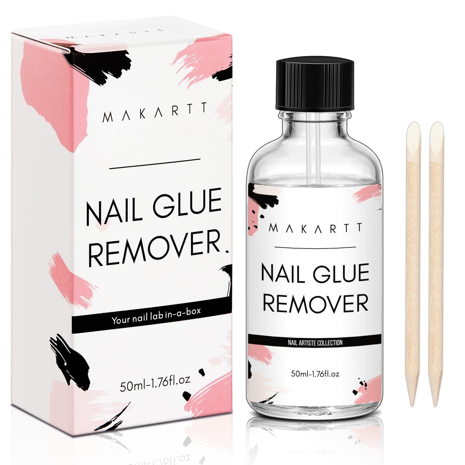Makartt Nail Glue Remover: for Acrylics Press Ons - 50ML Debonder Without Acetone, Can't Remove Gel Polish