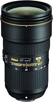 AF-S FX NIKKOR 24-70mm f/2.8E ED Vibration Reduction Zoom Lens with Auto Focus for Nikon DSLR Cameras