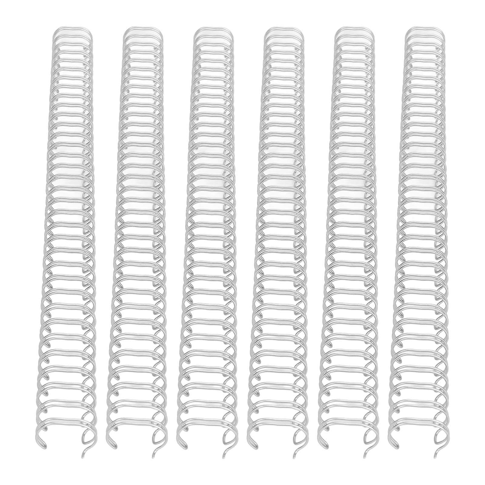 gernie 1/2 Inch Double Loop Wire Binding Spines, 100 Sheet Capacity, 34 Loop, Nylon Coated Metal Wire for Reports, Presentations (Silver)