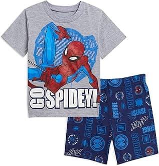 Marvel Avengers Spiderman T-Shirt and French Terry Shorts Set