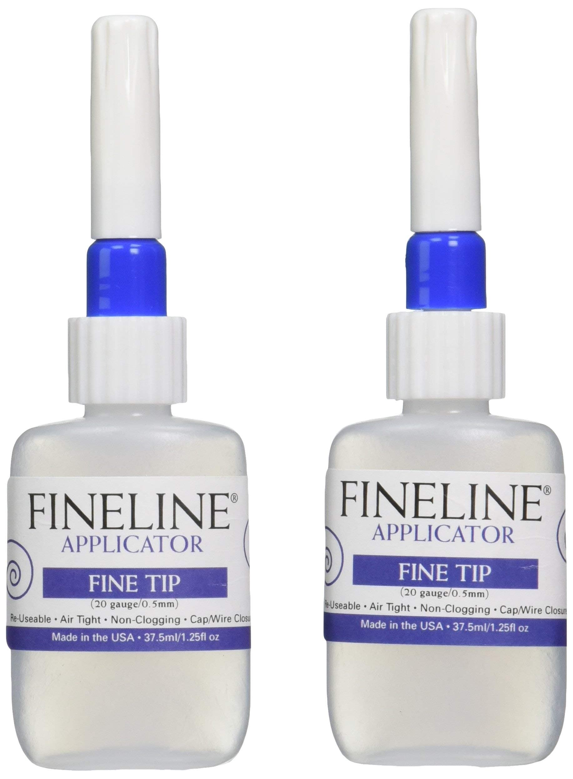 Fineline Applicators 20 Gauge Applicators & Bottles - Empty, pack of 2
