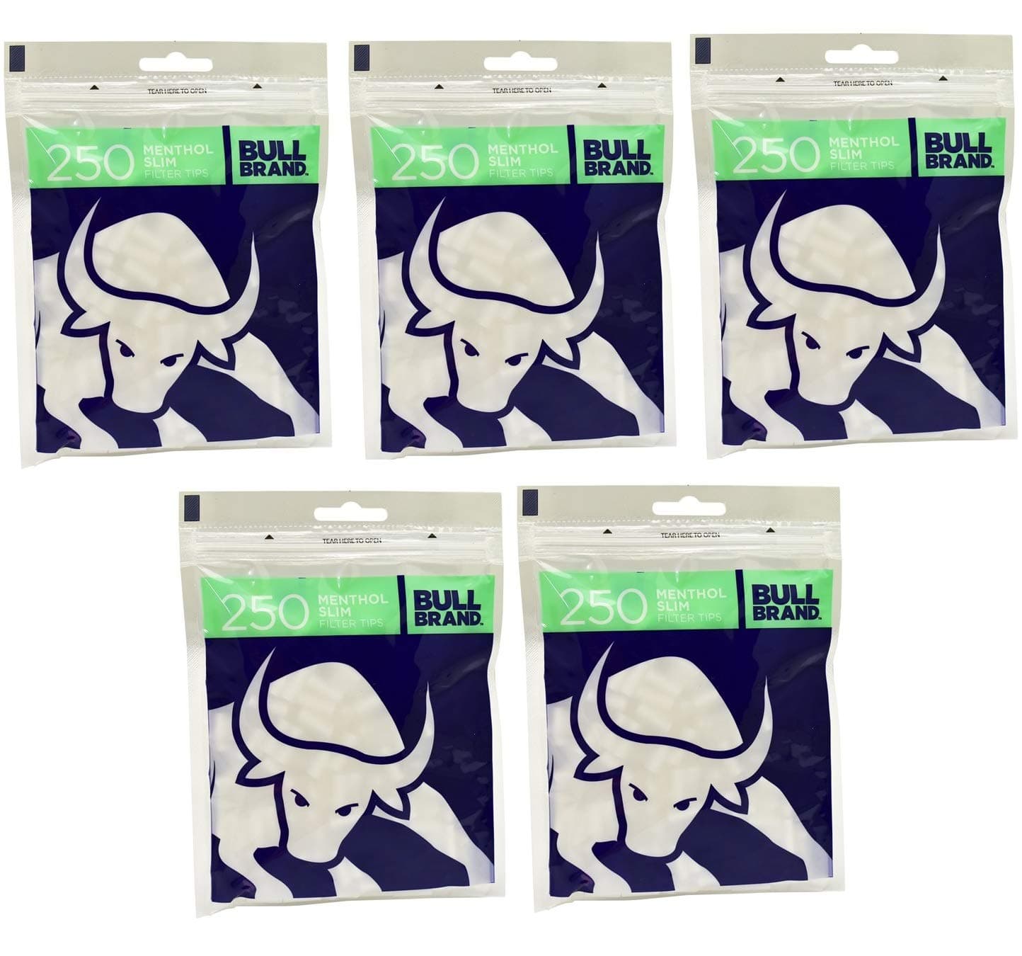5 x BULL BRAND menthol filter tips 200 …