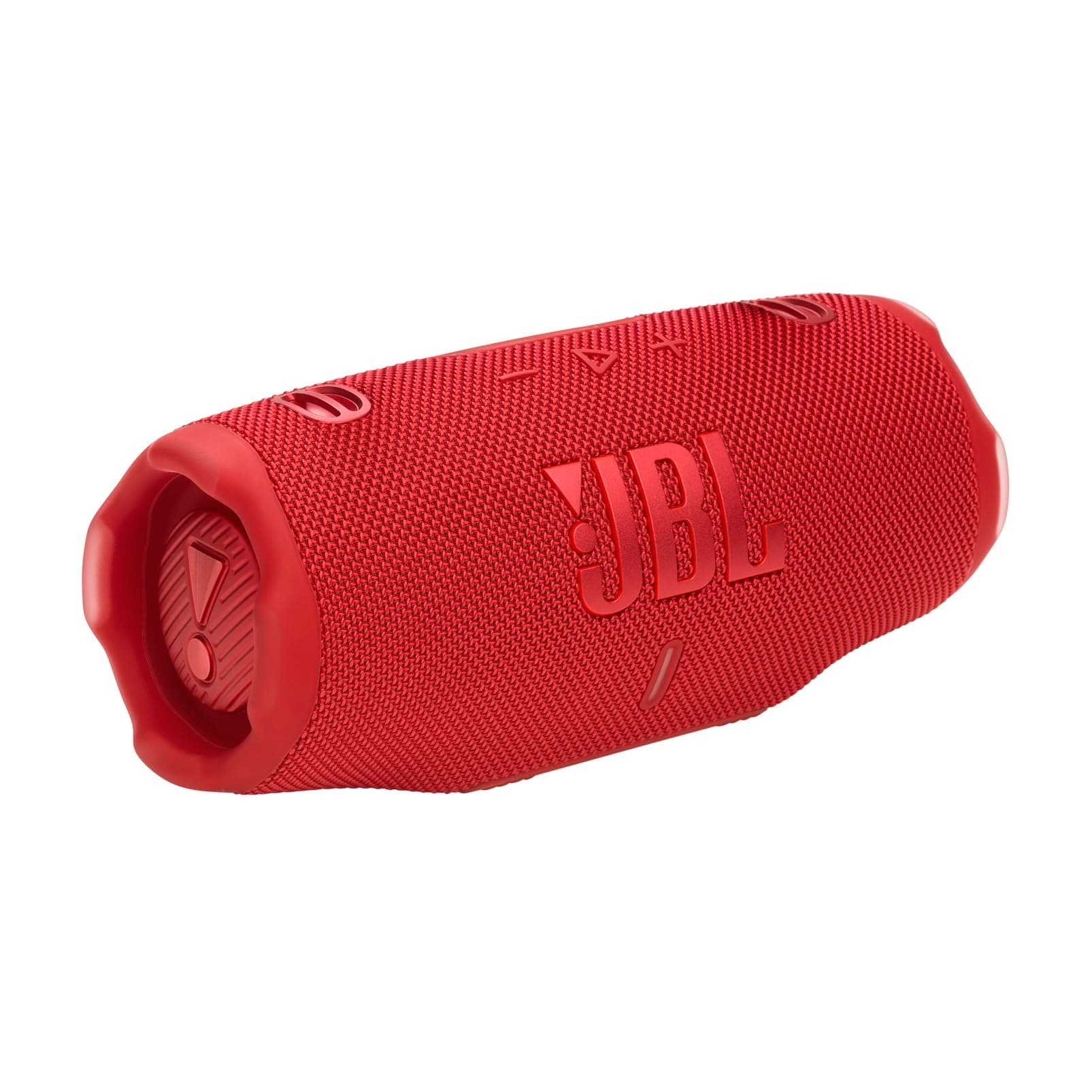 Charge 6 - Portable waterproof and drop-proof Bluetooth speaker with built-in power bank, multi-speaker connection via Auracast, up to 28 hours playtime, fast charging, and powerful sound – Red.