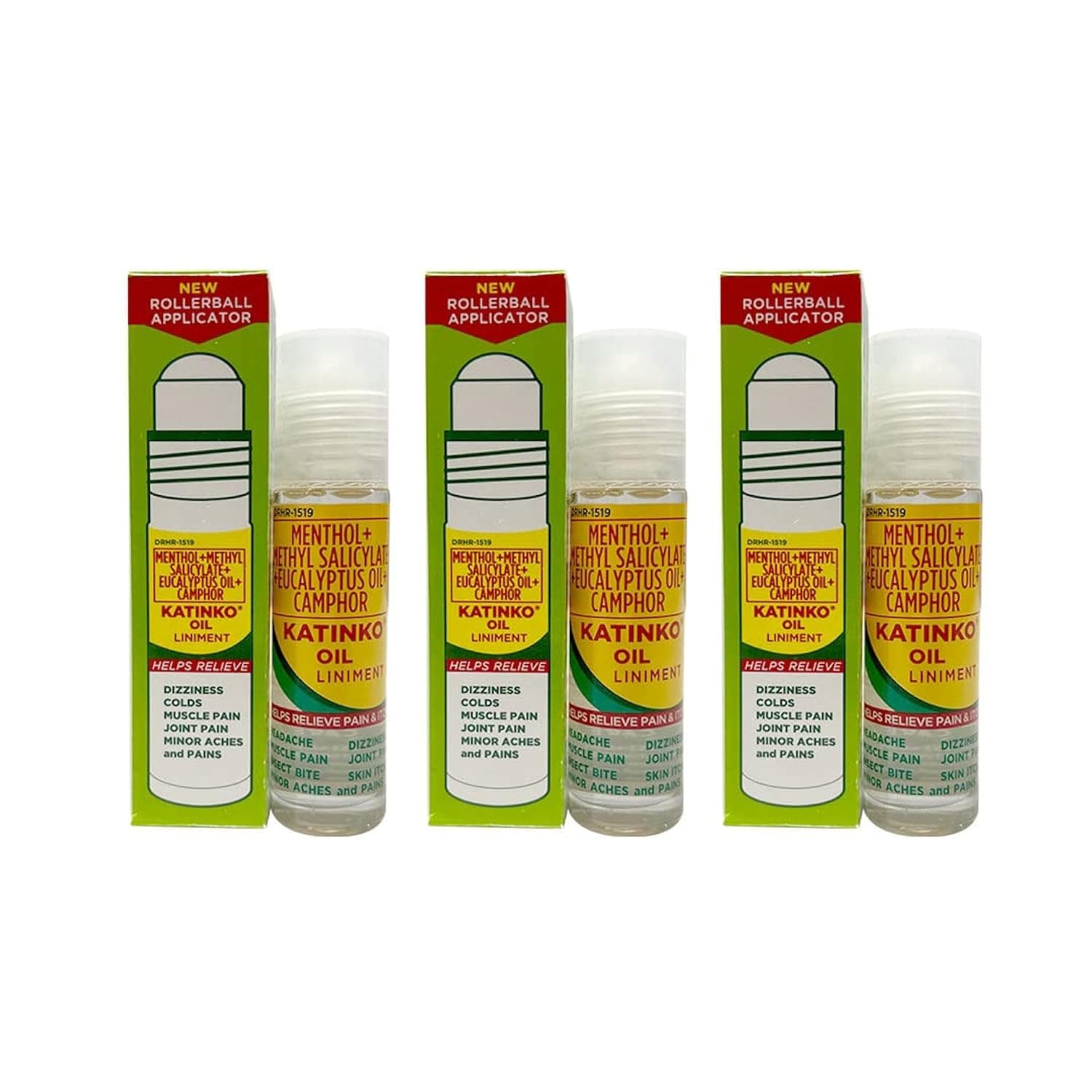 Oil Liniment Rollerball Applicator, 10ml (3 Pack)