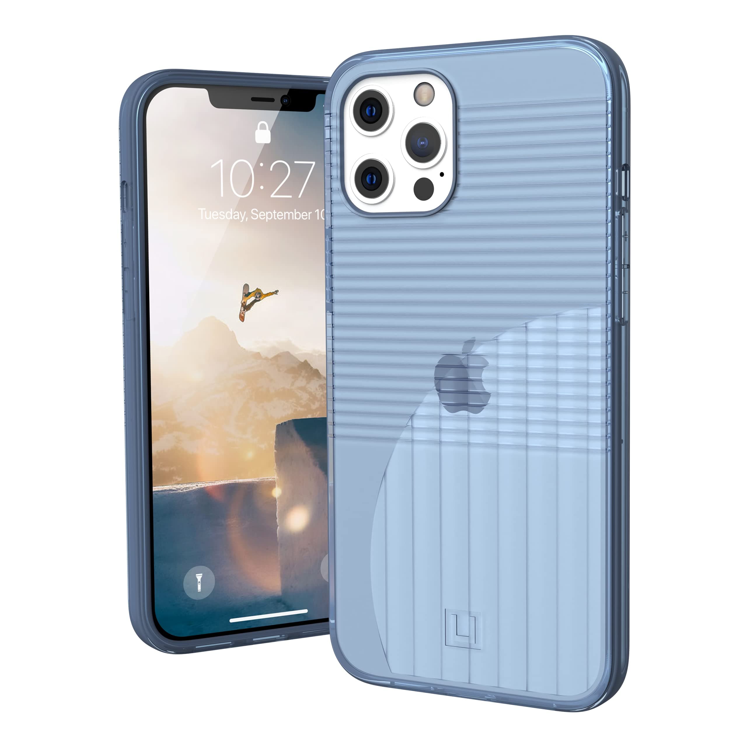 Urban Armor Gear UAG iPhone 12 Pro Max Case, Aurora Translucent Protection Case/Cover Designed for iPhone 12 Pro Max 5G (6.7-inch) (2020) Wireless Charging Compatible - Soft Blue