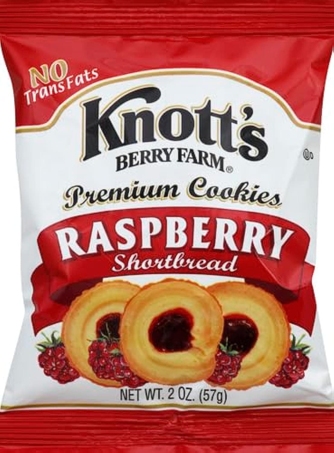 Knott's Berry Farm Raspberry Shortbread, 2-Ounce Packages (Pack of 8)