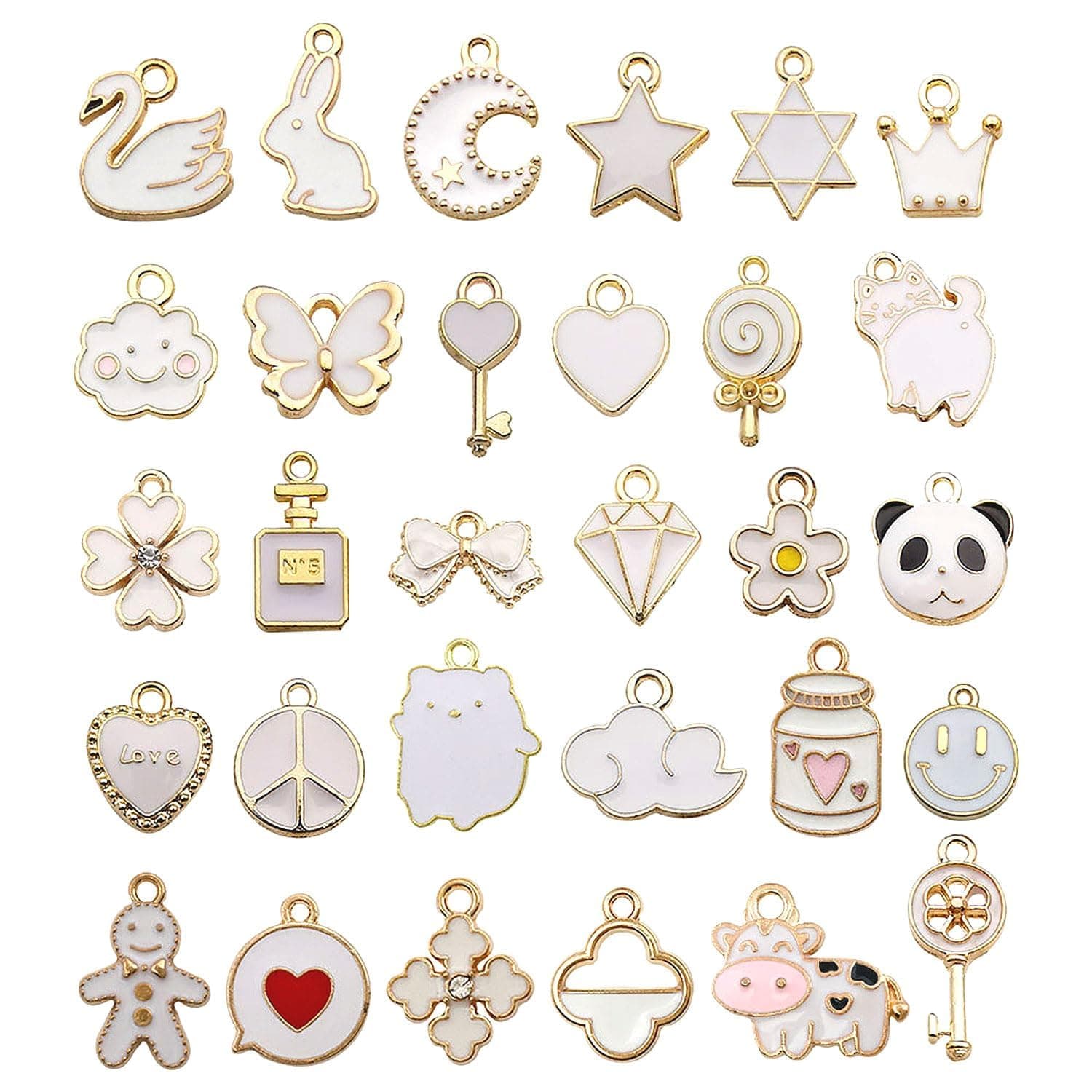 Charms for Bracelet Making 30PCS Set