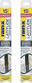 Rain-X 810201 Latitude 2-In-1 Water Repellent Wiper Blades, 15 Inch Windshield Wipers (Pack Of 2), Automotive Replacement Windshield Wiper Blades With Patented Rain-X Water Repellency Formula