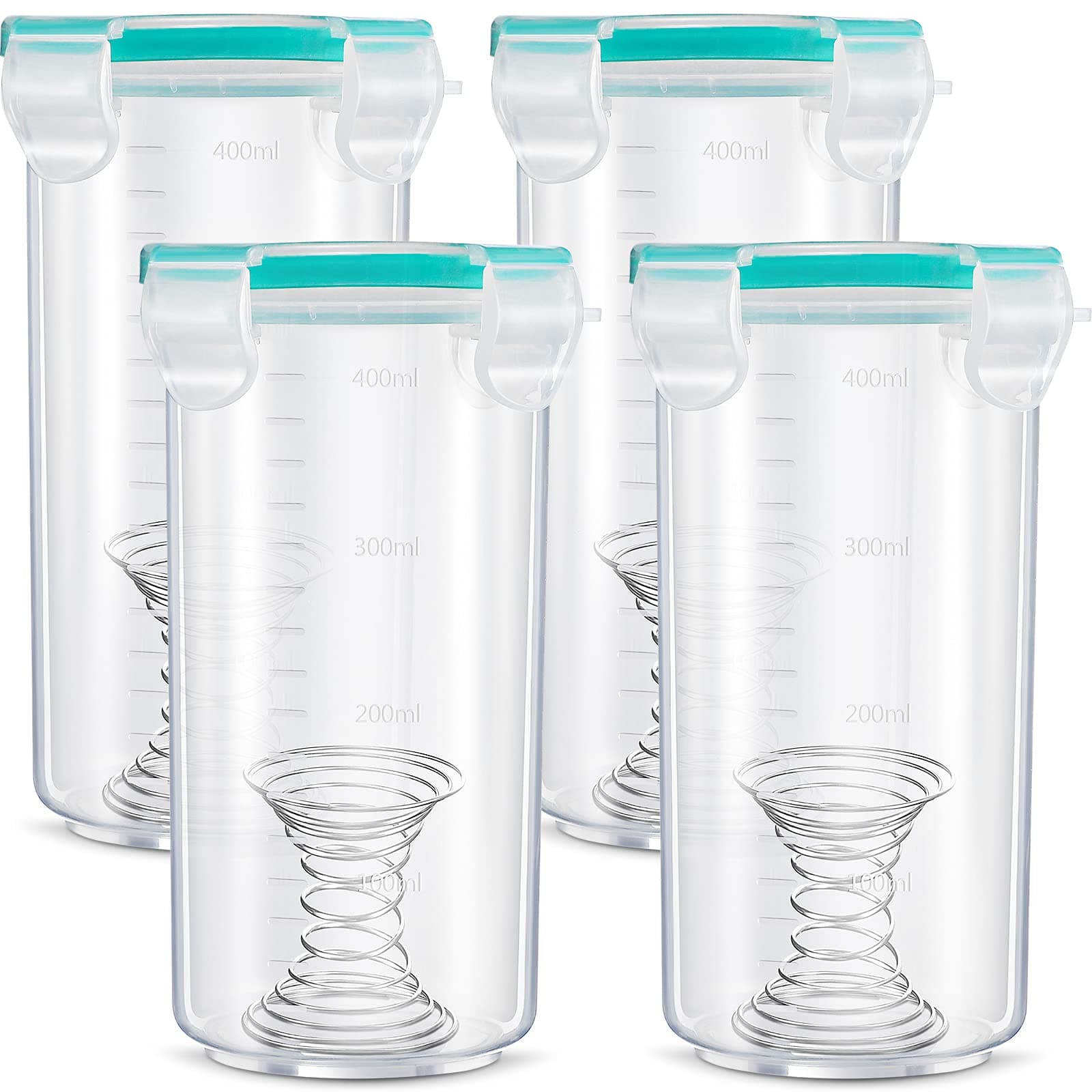 Touch up Paint Container Touch up Cups Paint Storage Cups with Lids Paint Storage Containers Airtight Paint Container with Stainless Steel Mixing Ball for Repainting Leftover Paint, 13 oz (4 Pieces)