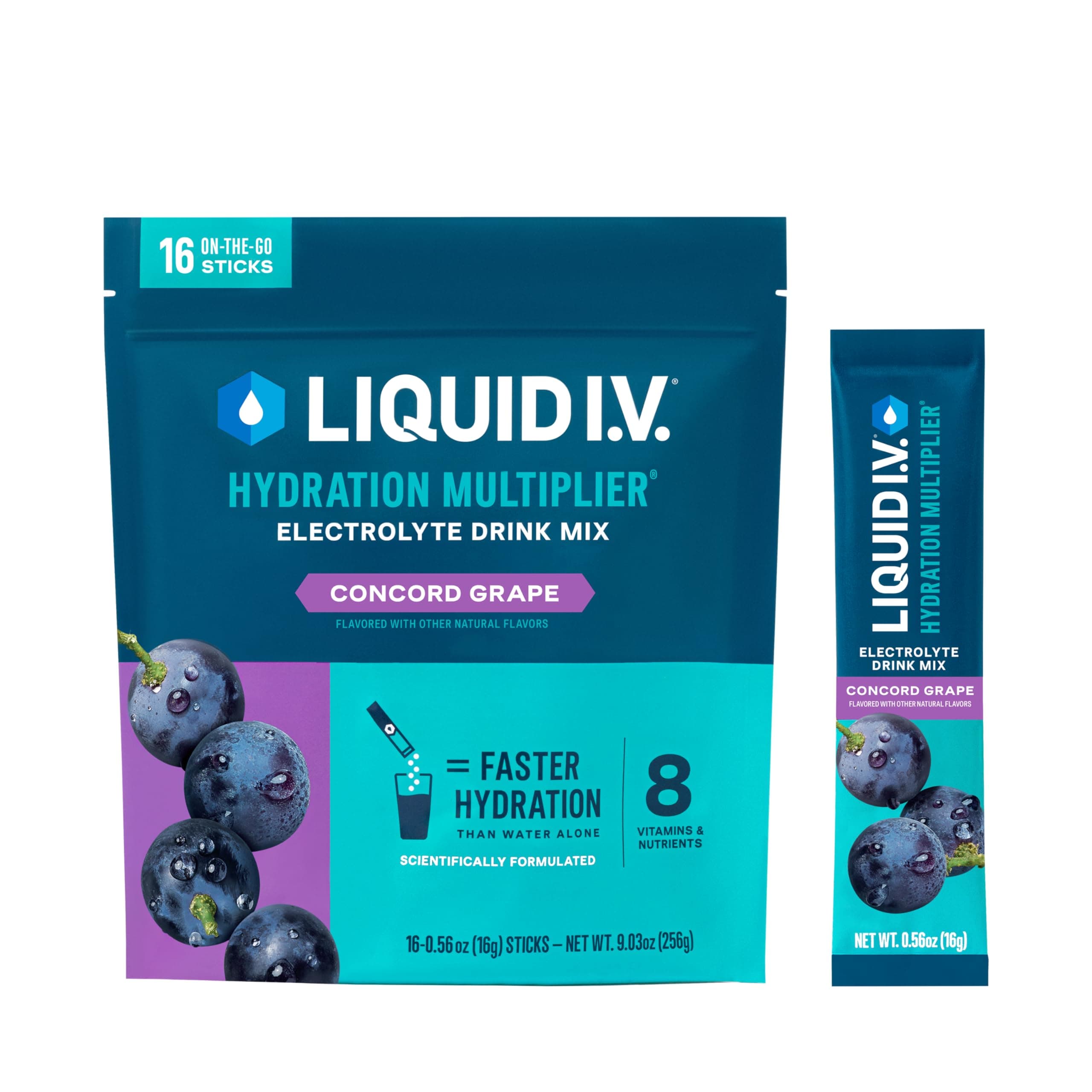 Hydration Multiplier - Concord Grape | Electrolyte Powder Drink Mix | 1 Pack (16 Servings)