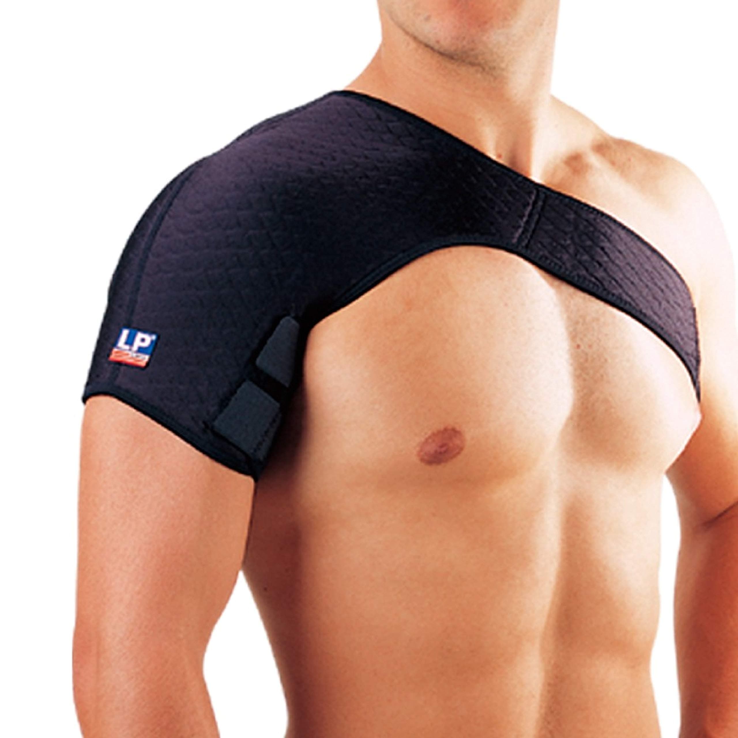 LP Support 538CP Shoulder Bandage - Breathable Shoulder Protector from The Extreme Series, Sizes:XL, Color:Black