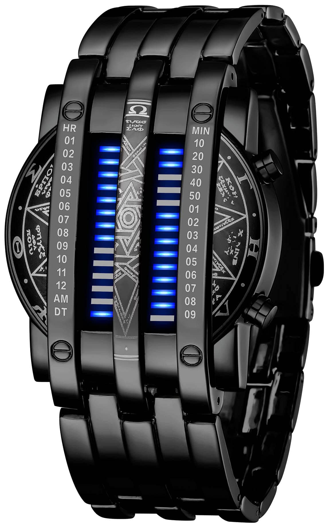 Digital Men's Watch (Black Dial Black Colored Strap)