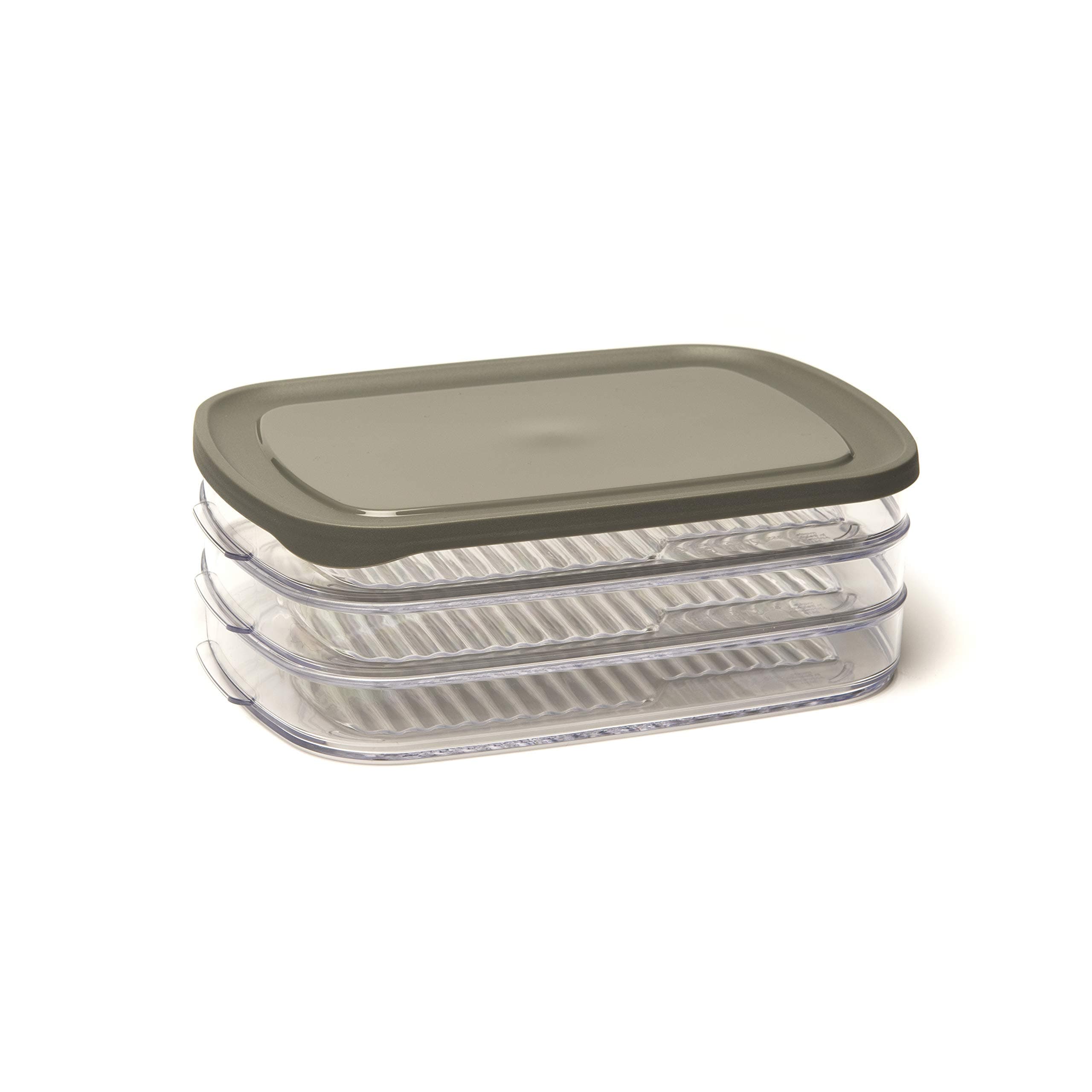 Harfield Tableware Amuse 3 Compartment Meat Fridge Food Storage Box Deli Cold Cuts Containers Cheese Saver