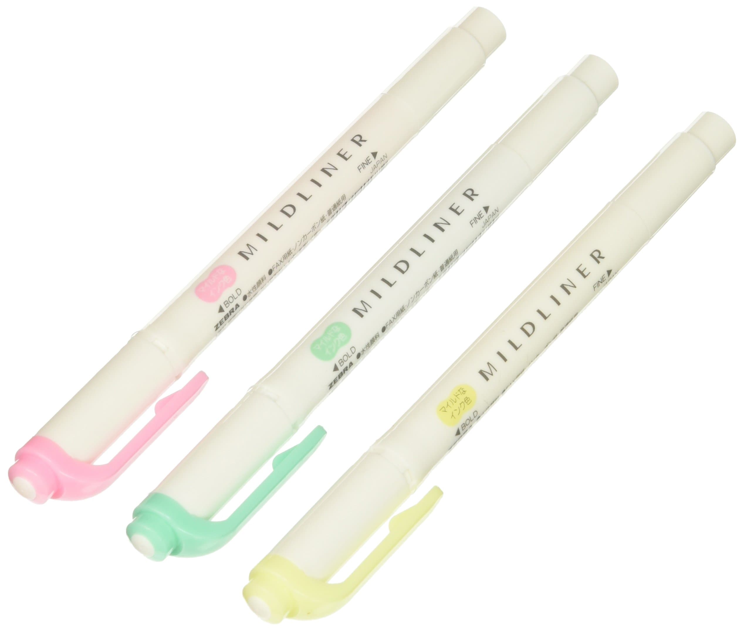 Highlighter Mild Liner,3 Color Set (Wkt7-3C),White