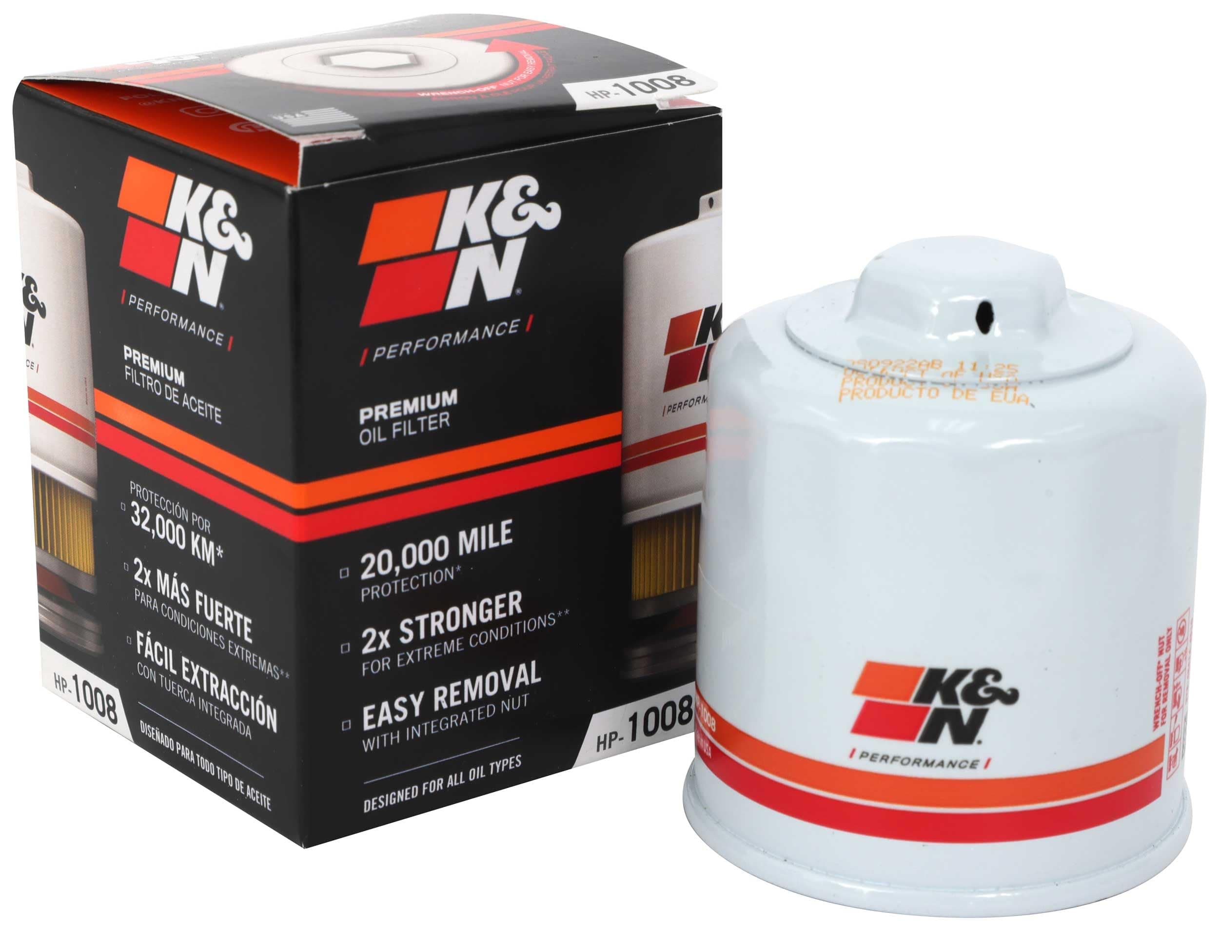 K&N Premium Oil Filter: Protects Your Engine: Compatible With Select Infiniti/Mazda/Nissan/Subaru Vehicle Models (See Product Description For Full List Of Vehicles), Hp-1008