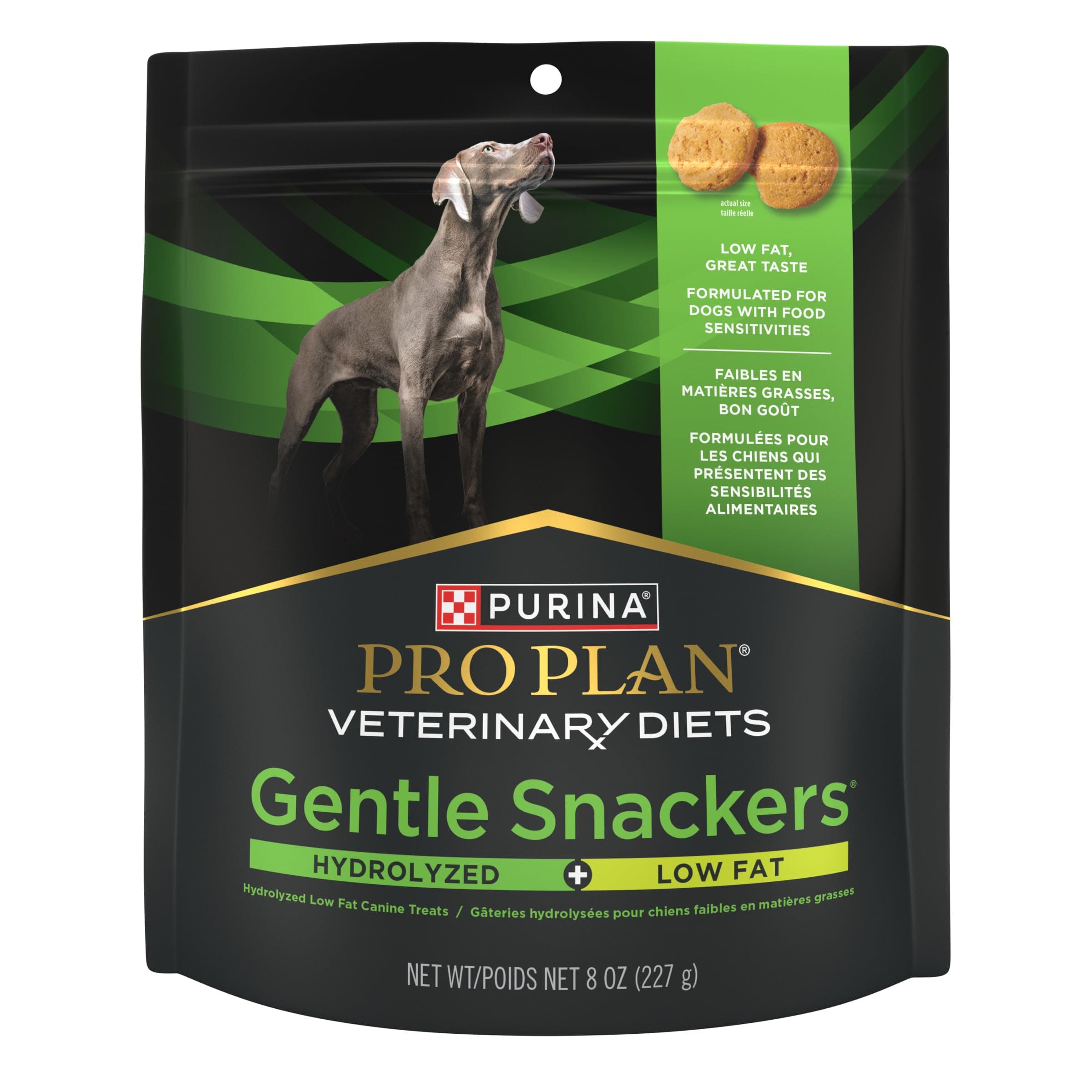 Pro Plan Veterinary Diets Purina Gentle Snackers Hydrolyzed Plus Low Fat Dog Treats - 8 oz. Pouch