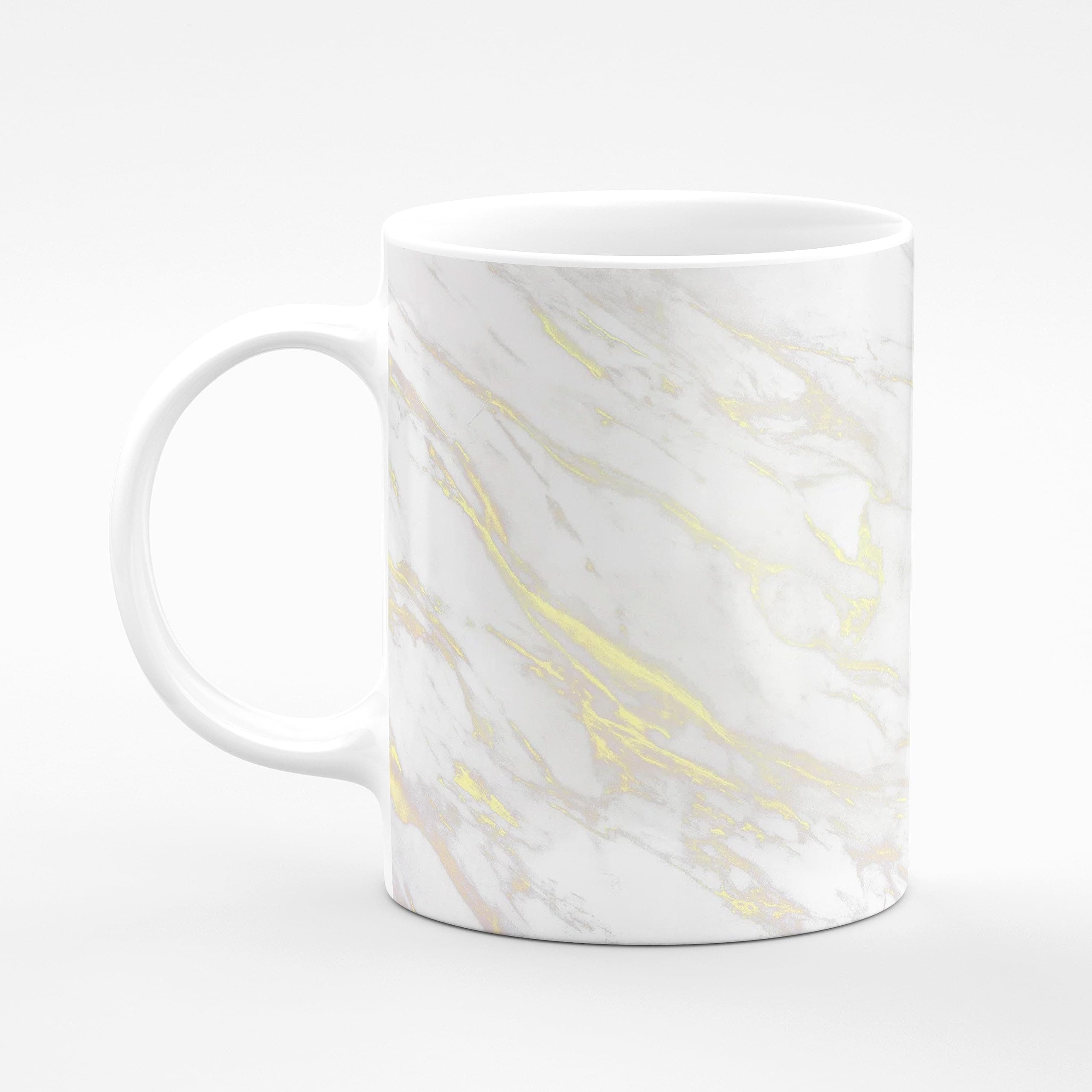 A2Z Merchandise Marble Design Special Printed White Ceramic Coffee Mug, White 330 ml, Pack of 1| Marble Coffee Mug| Coffee Mug